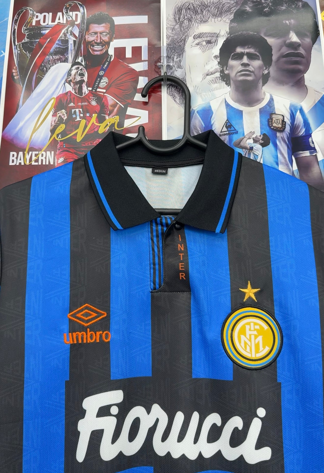 BERGKAMP INTER MILAN 92-93 HOME KIT