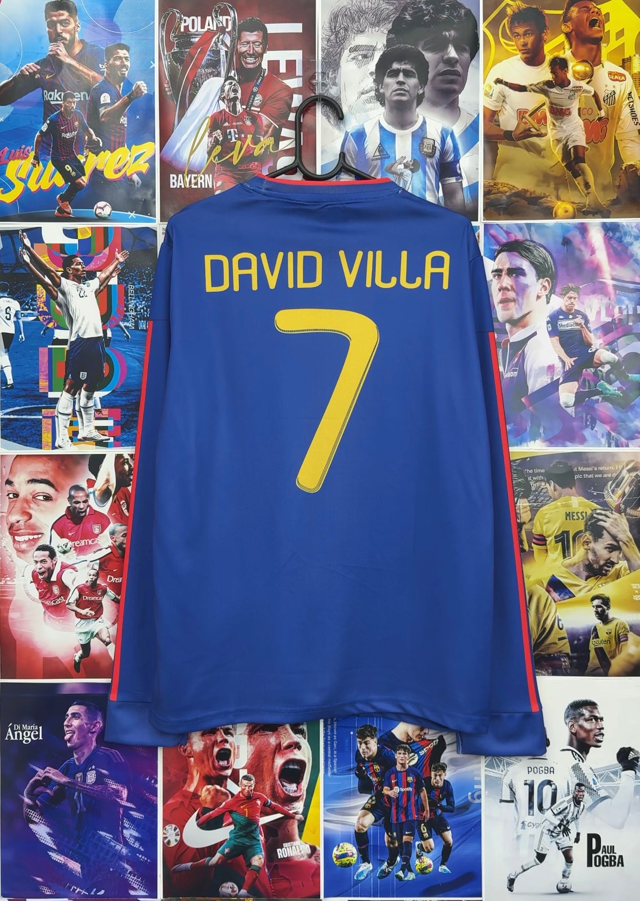 DAVID VILLA SPAIN 2010 AWAY FULL SLEEVE KIT