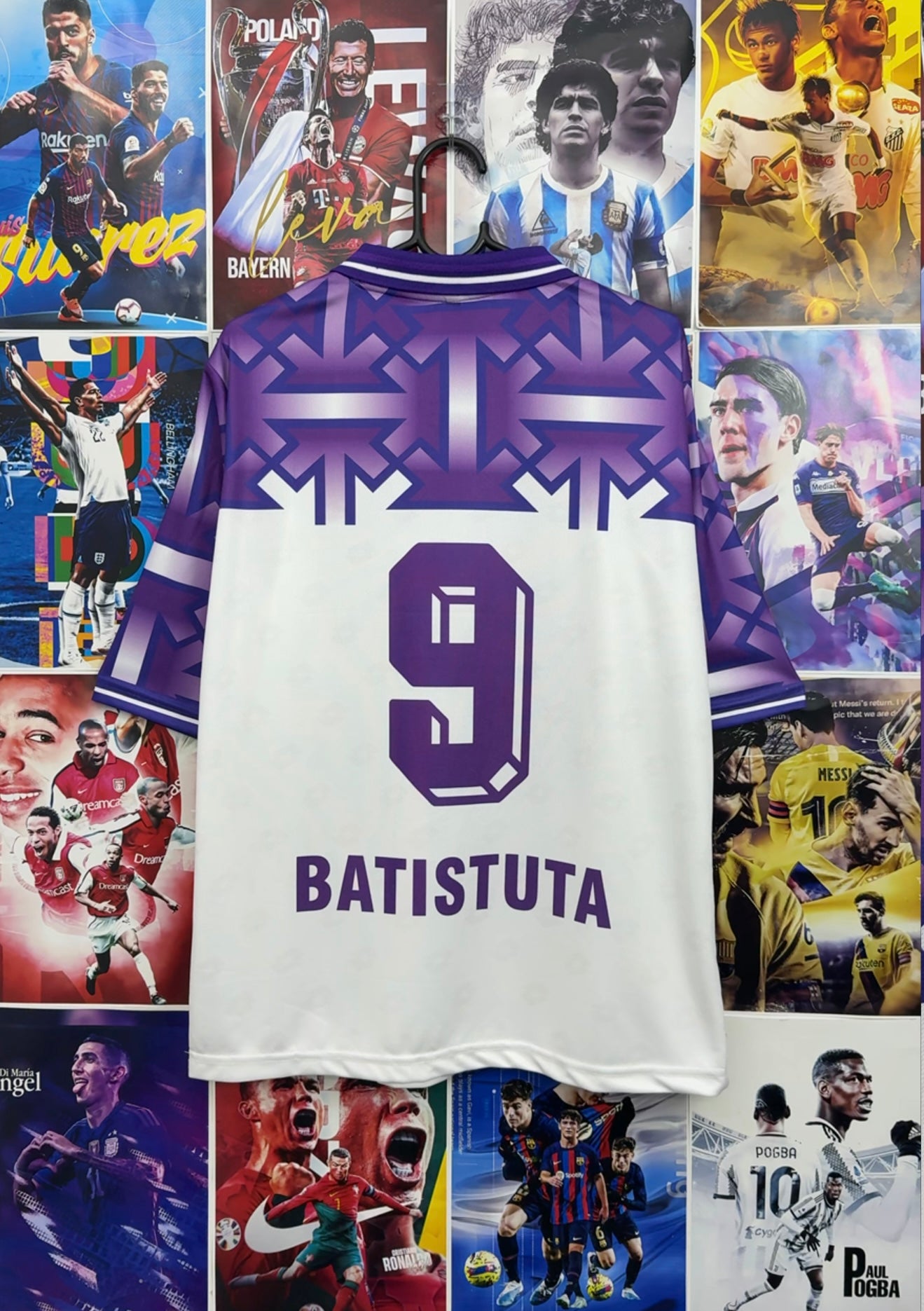BATISTUTA FIORENTINA 92-93 AWAY OVERSIZED KIT
