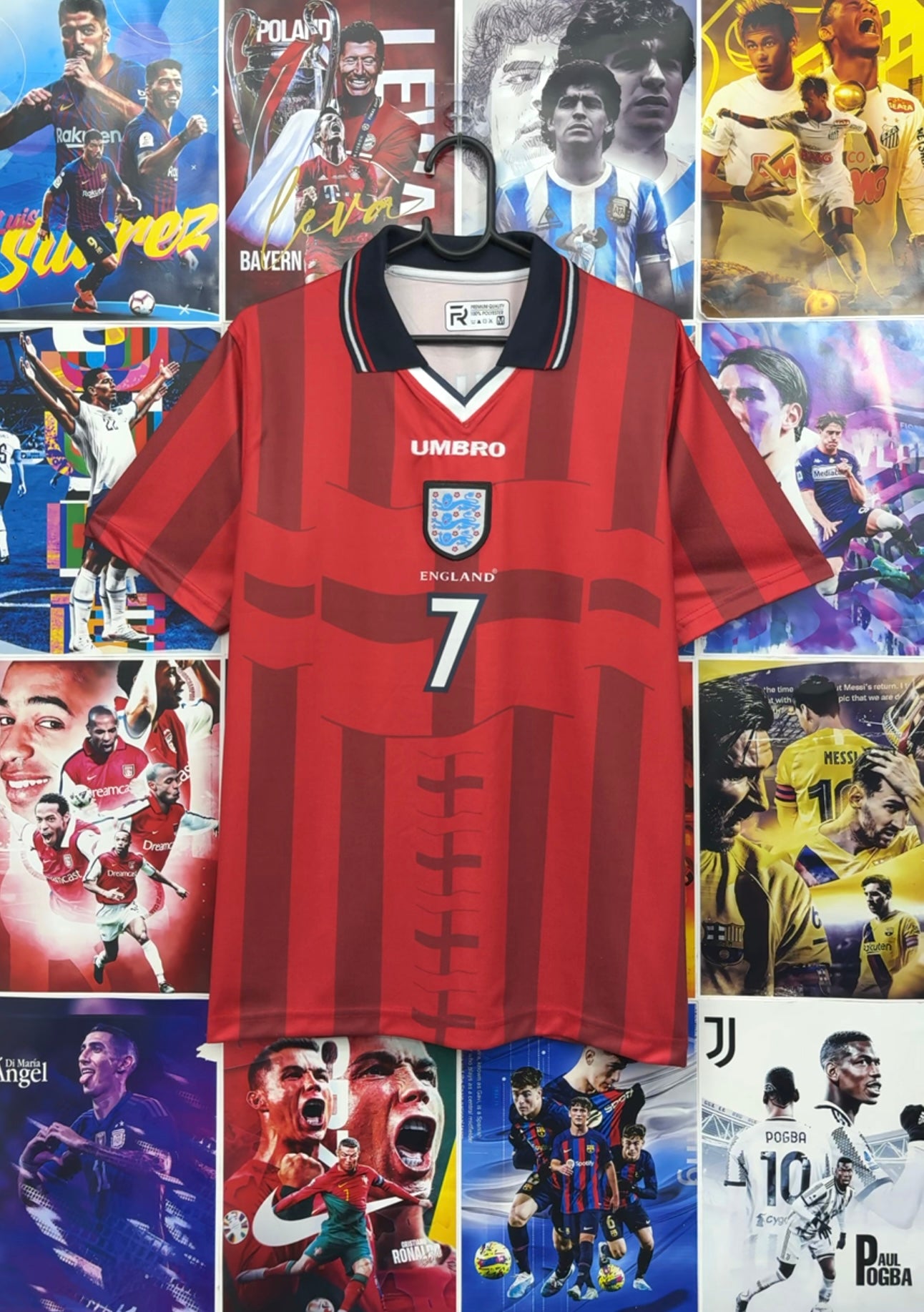 BECKHAM ENGLAND 1998 AWAY KIT