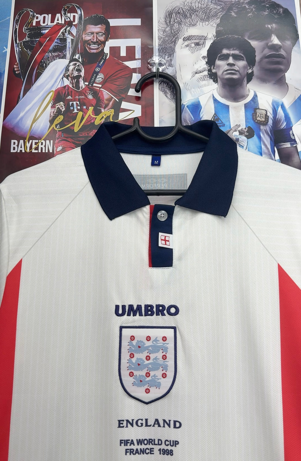 BECKHAM ENGLAND 1998 HOME KIT