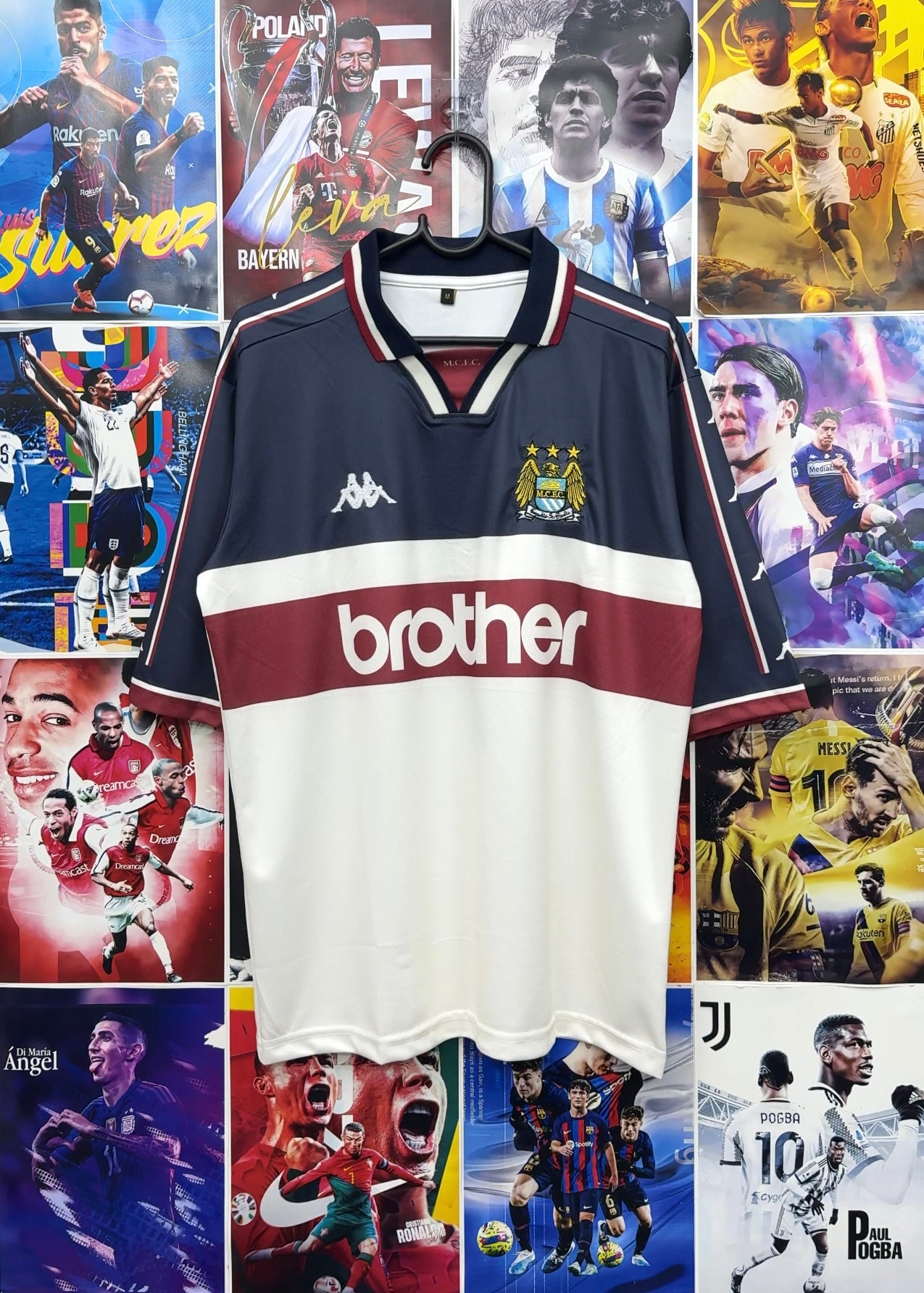 KINKLADZE MANCITY 97-98 AWAY OVERSIZED KIT