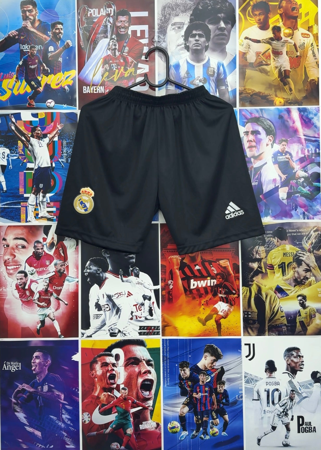 REAL MADRID BLACK SHORTS