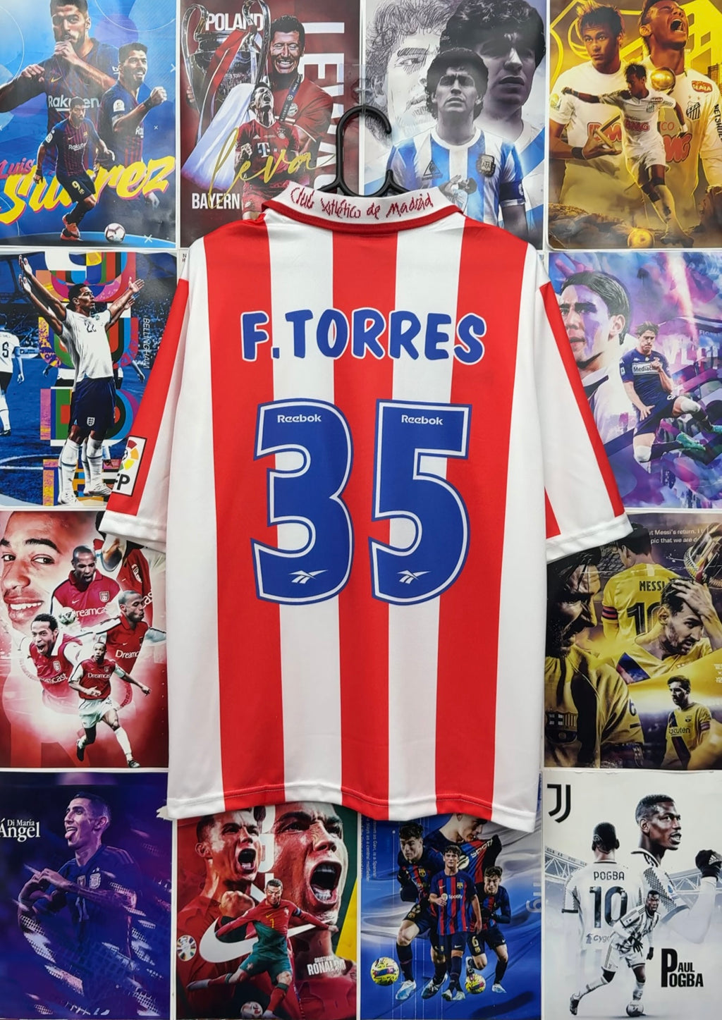 TORRES ATHLETICO MADRID 2000-01 HOME OVERSIZED KIT