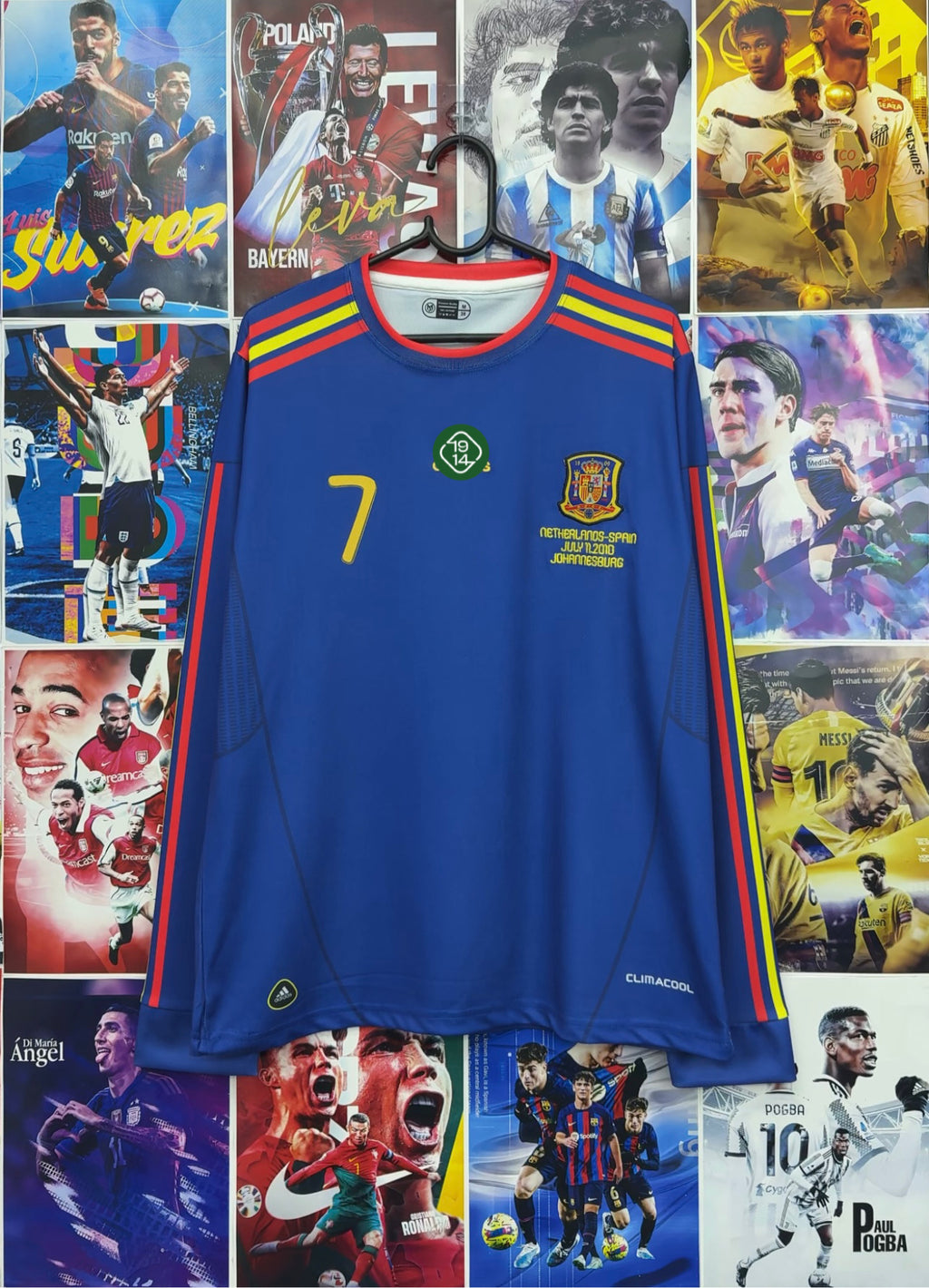 DAVID VILLA SPAIN 2010 AWAY FULL SLEEVE KIT