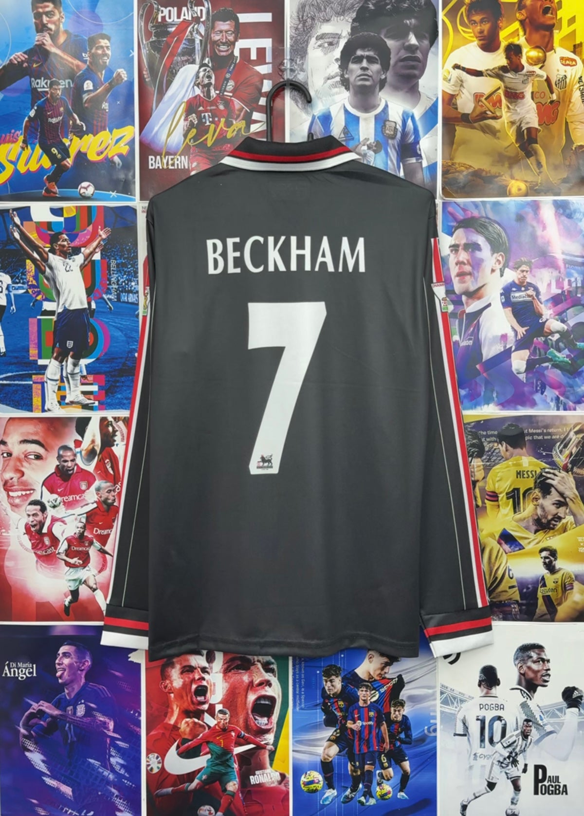 BECKHAM MAN UNITED 98-99 BLACK FULL SLEEVE KIT