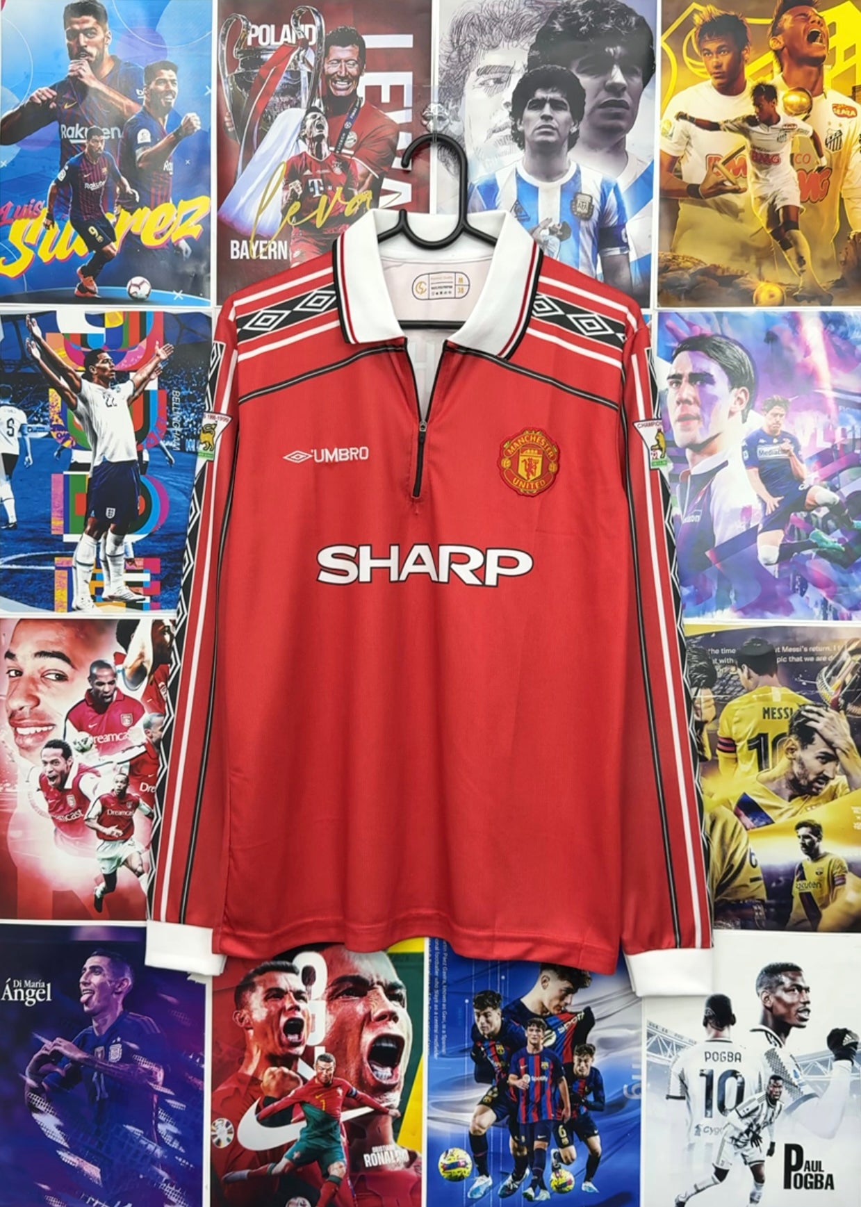 BECKHAM MAN UNITED 98-99 HOME FULL SLEEVE KIT