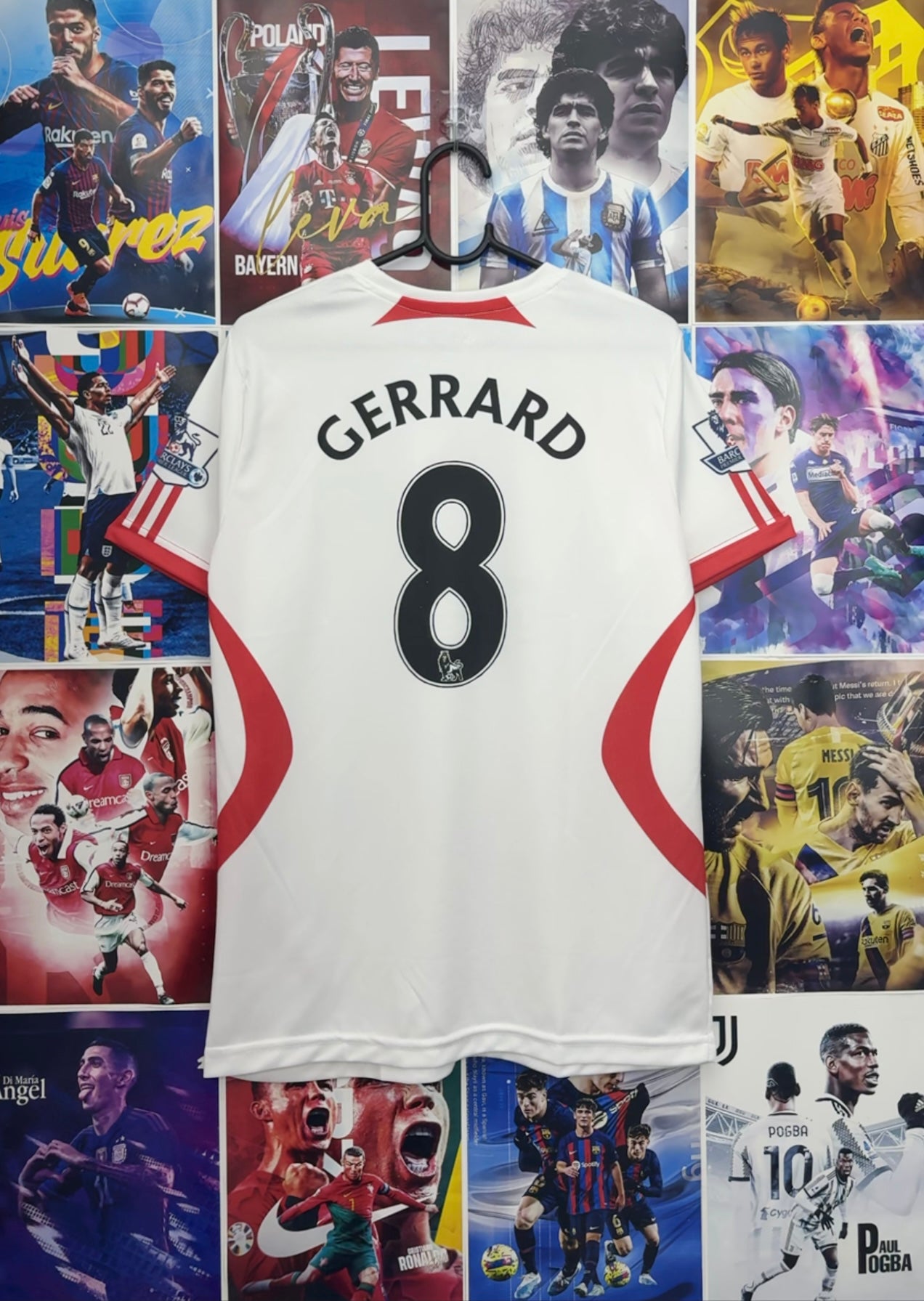 GERRARD LIVERPOOL 07-08 AWAY KIT