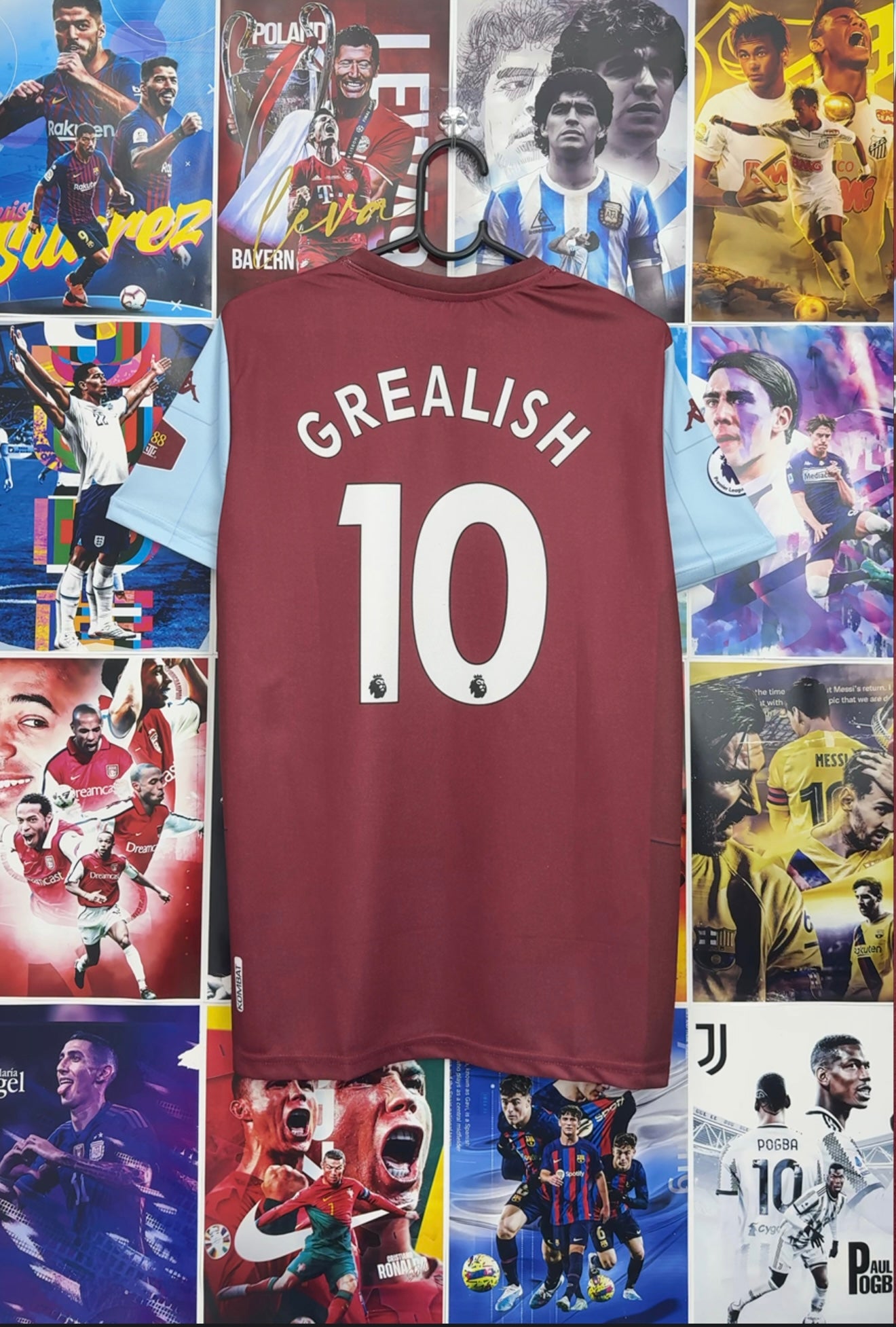 GREALISH ASTON VILLA 19-20 HOME KIT
