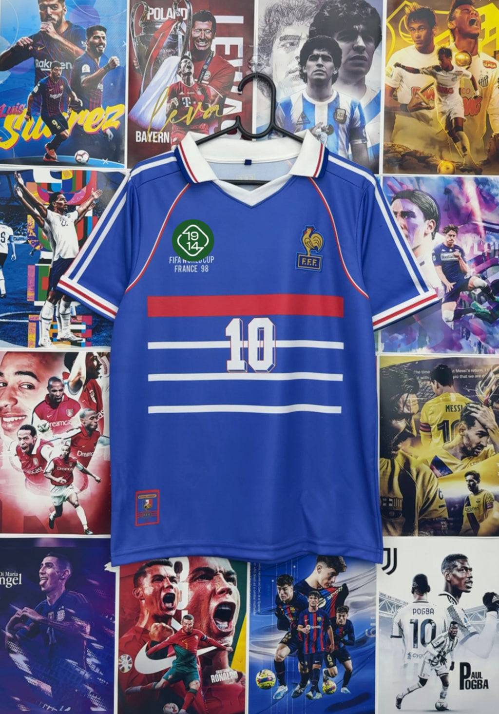 ZIDANE FRANCE 1998 HOME KIT