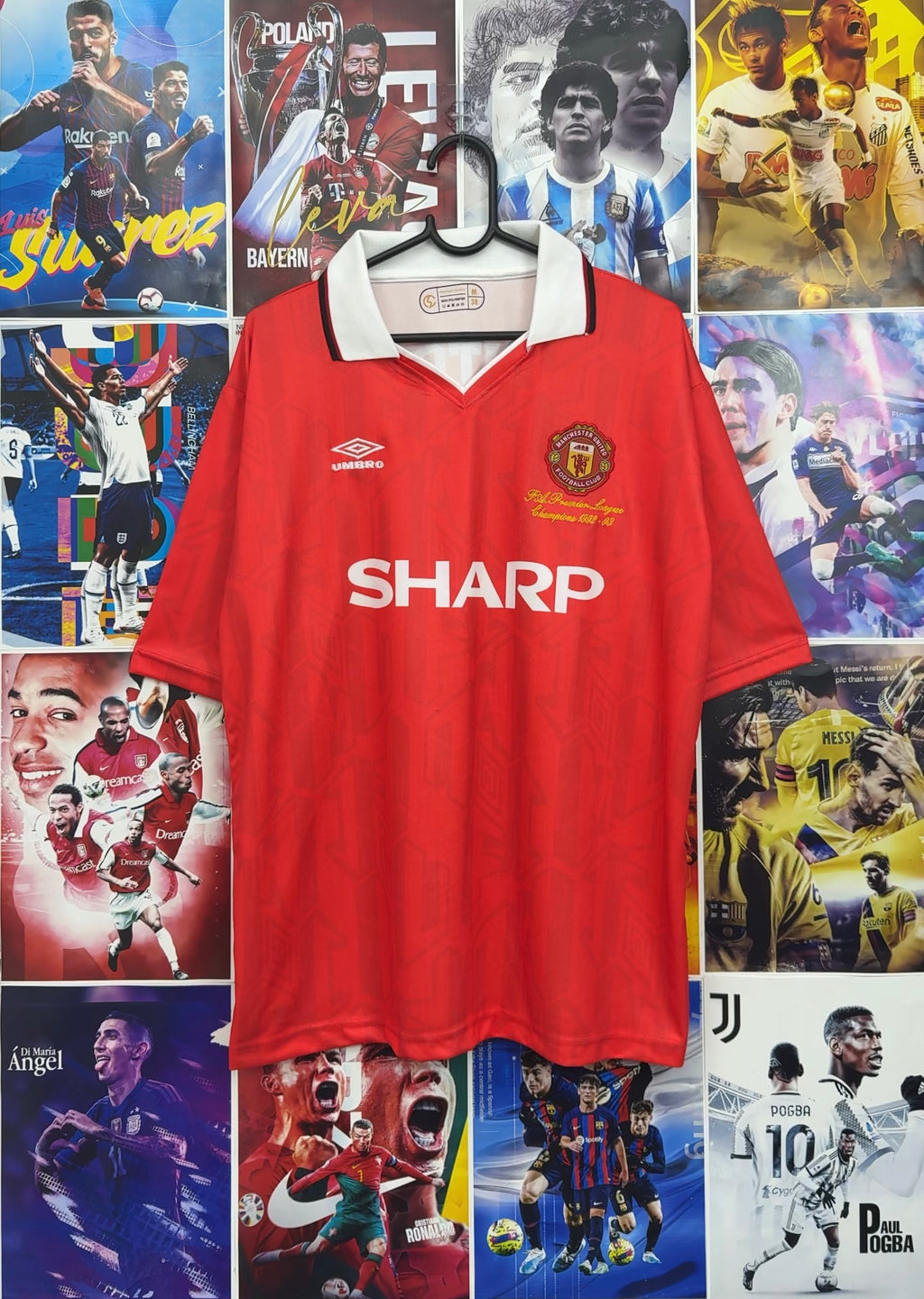 CANTONA MAN UNITED 94-95 HOME OVERSIZED KIT