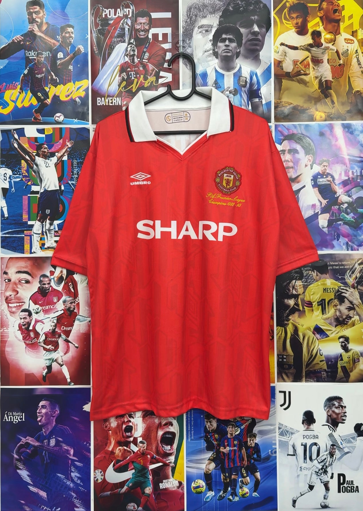 CANTONA MAN UNITED 94-95 HOME OVERSIZED KIT