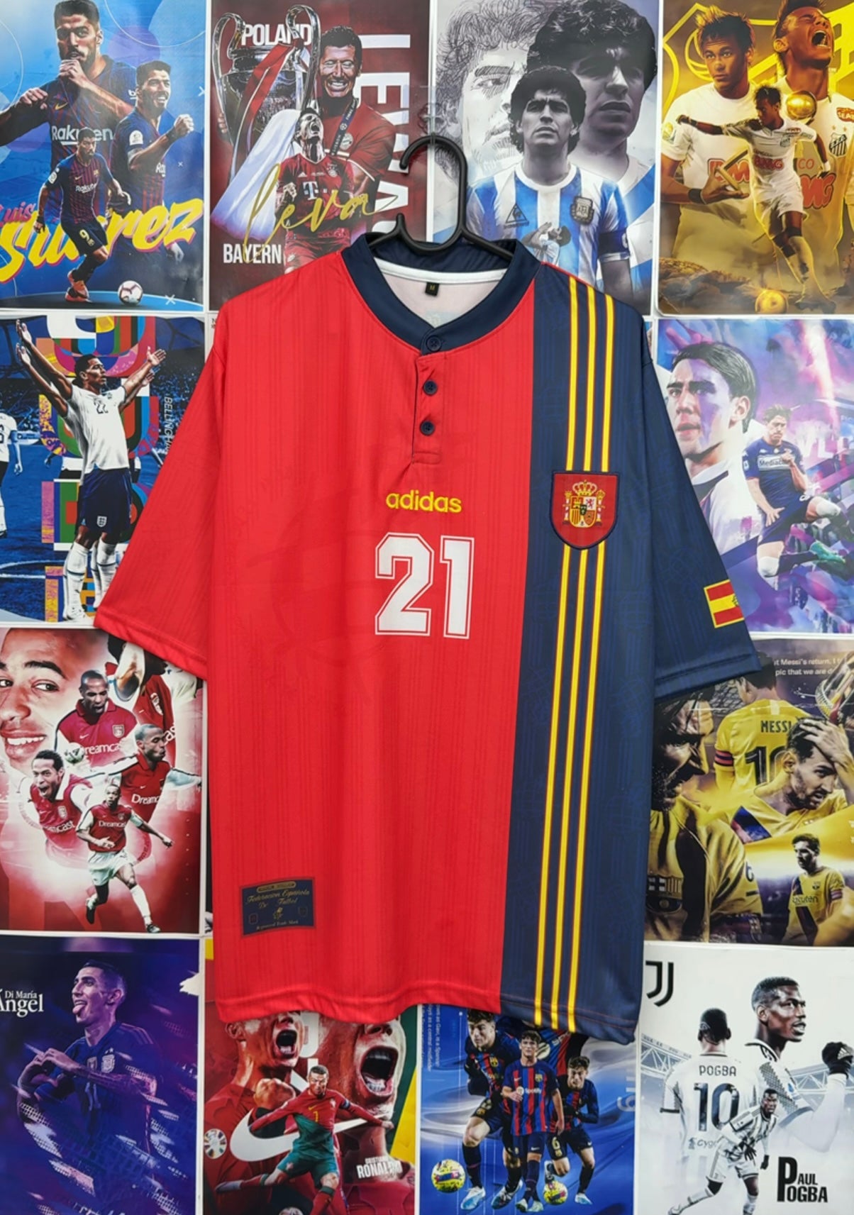 LUIS ENRIQUE SPAIN 1996 HOME OVERSIZED KIT