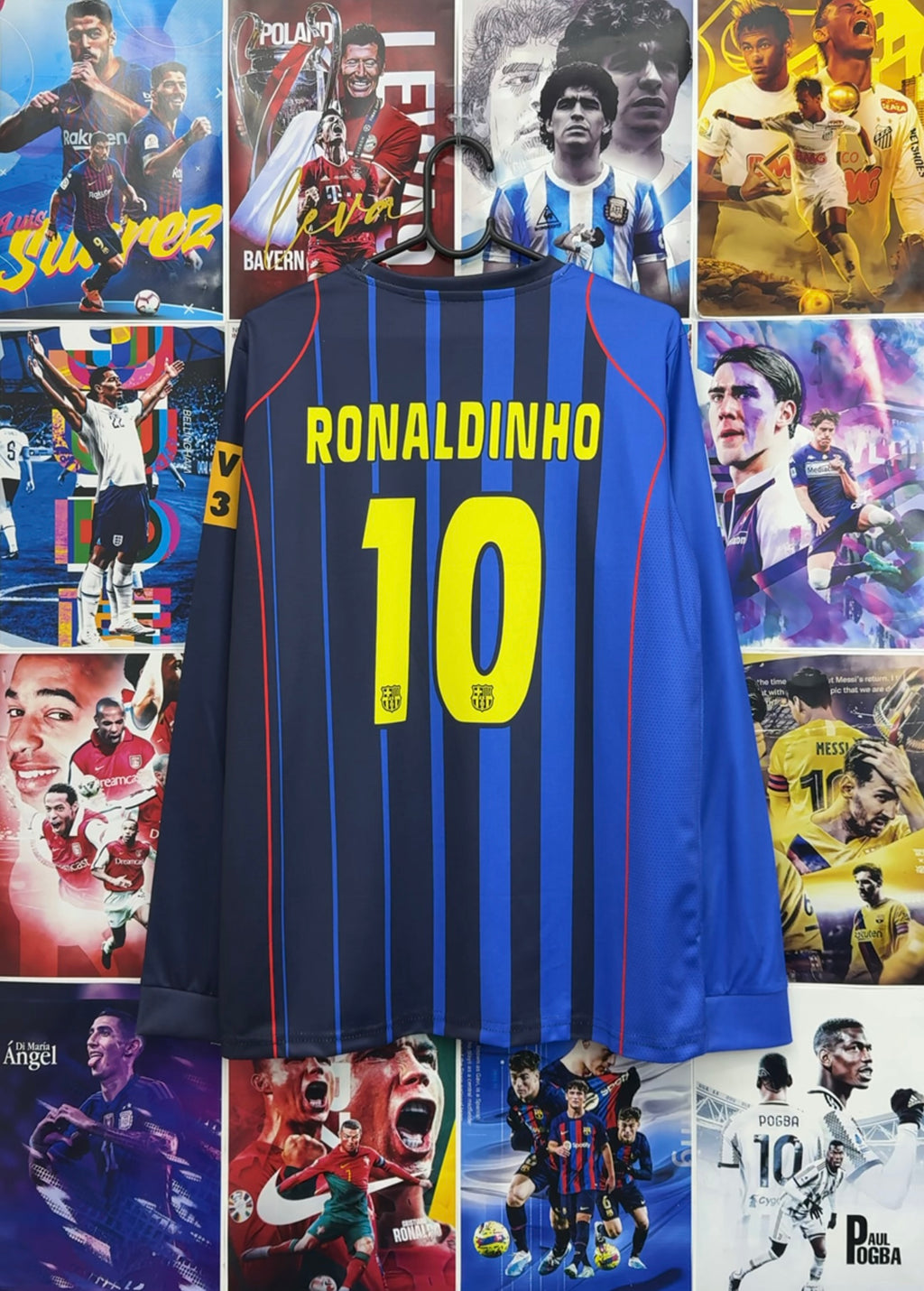 RONALDINHO BARCA 04-05 AWAY FULL SLEEVE KIT