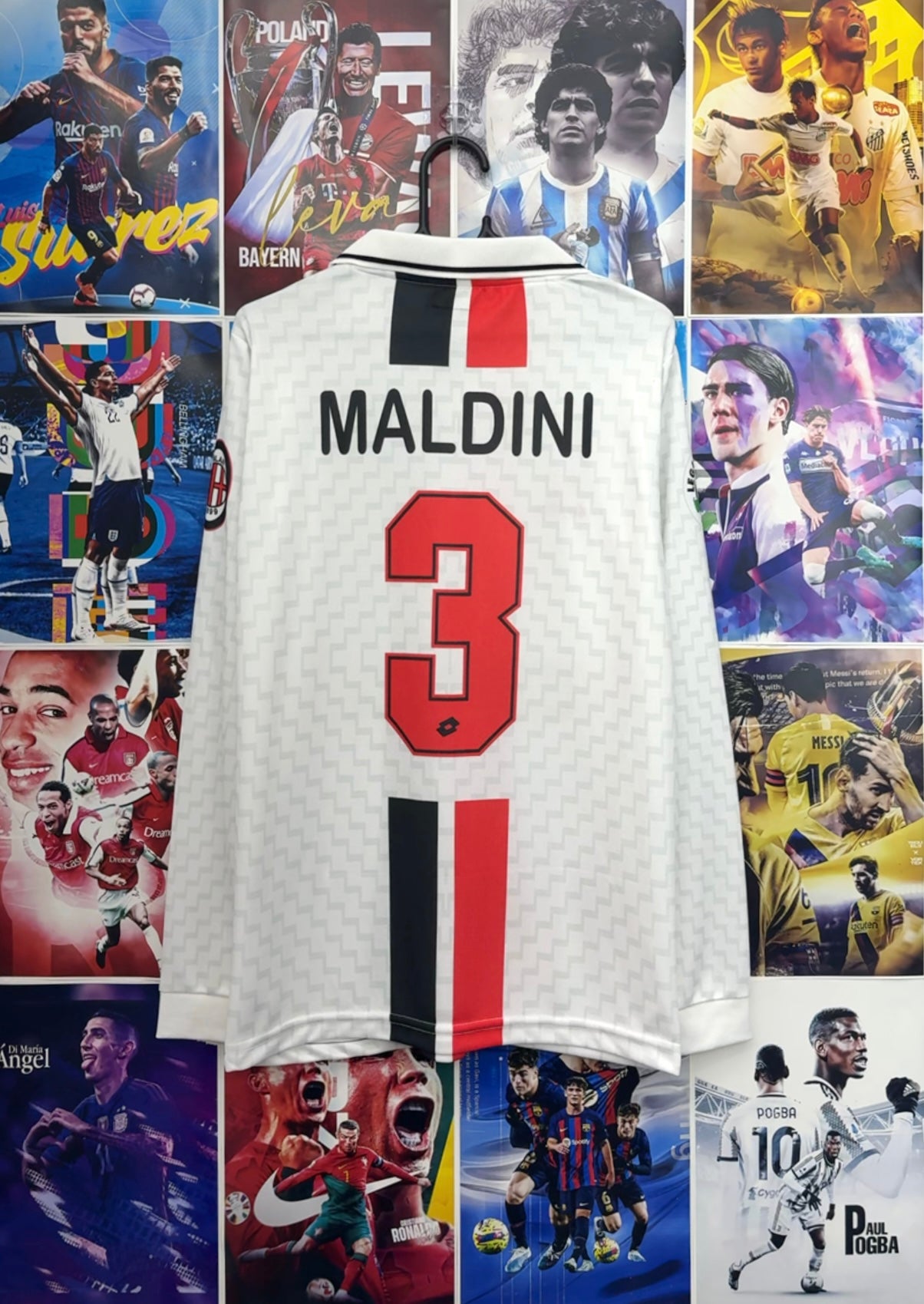 MALDINI MILAN 96-97 AWAY FULL SLEEVE KIT