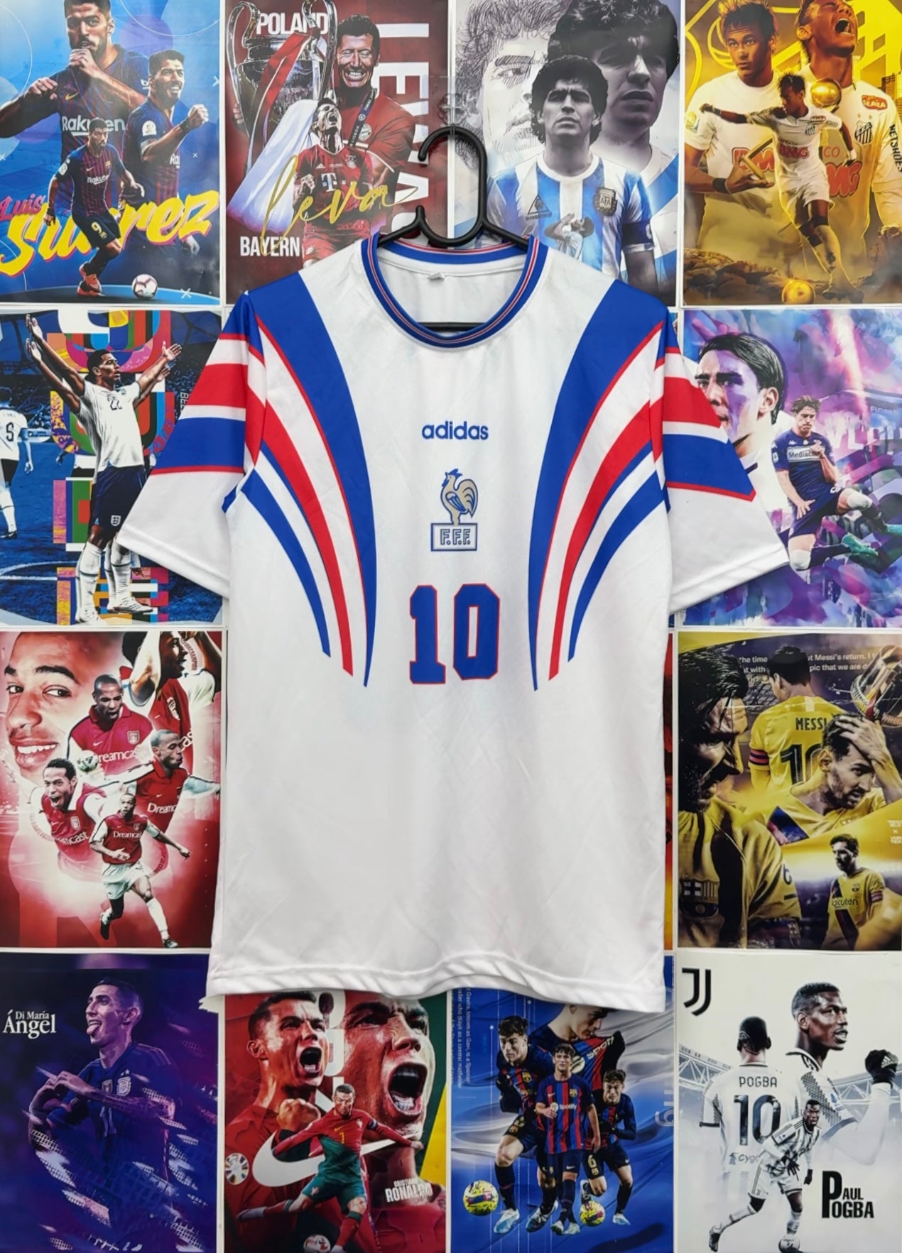 ZIDANE FRANCE 1996 AWAY OVERSIZED KIT