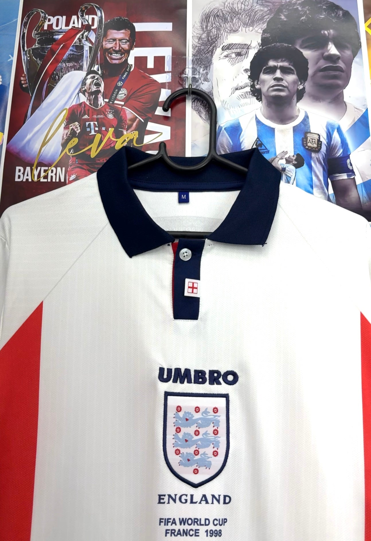 BECKHAM ENGLAND 1998 HOME FULL SLEEVE KIT