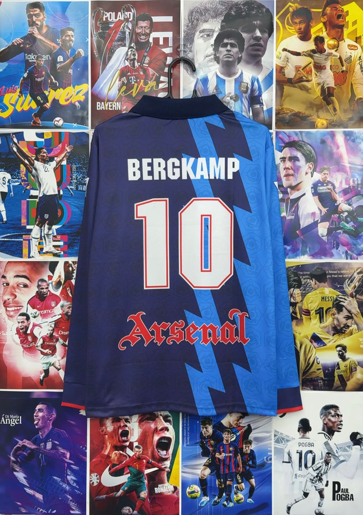 BERGKAMP ARSENAL 95-96 AWAY FULL SLEEVE KIT
