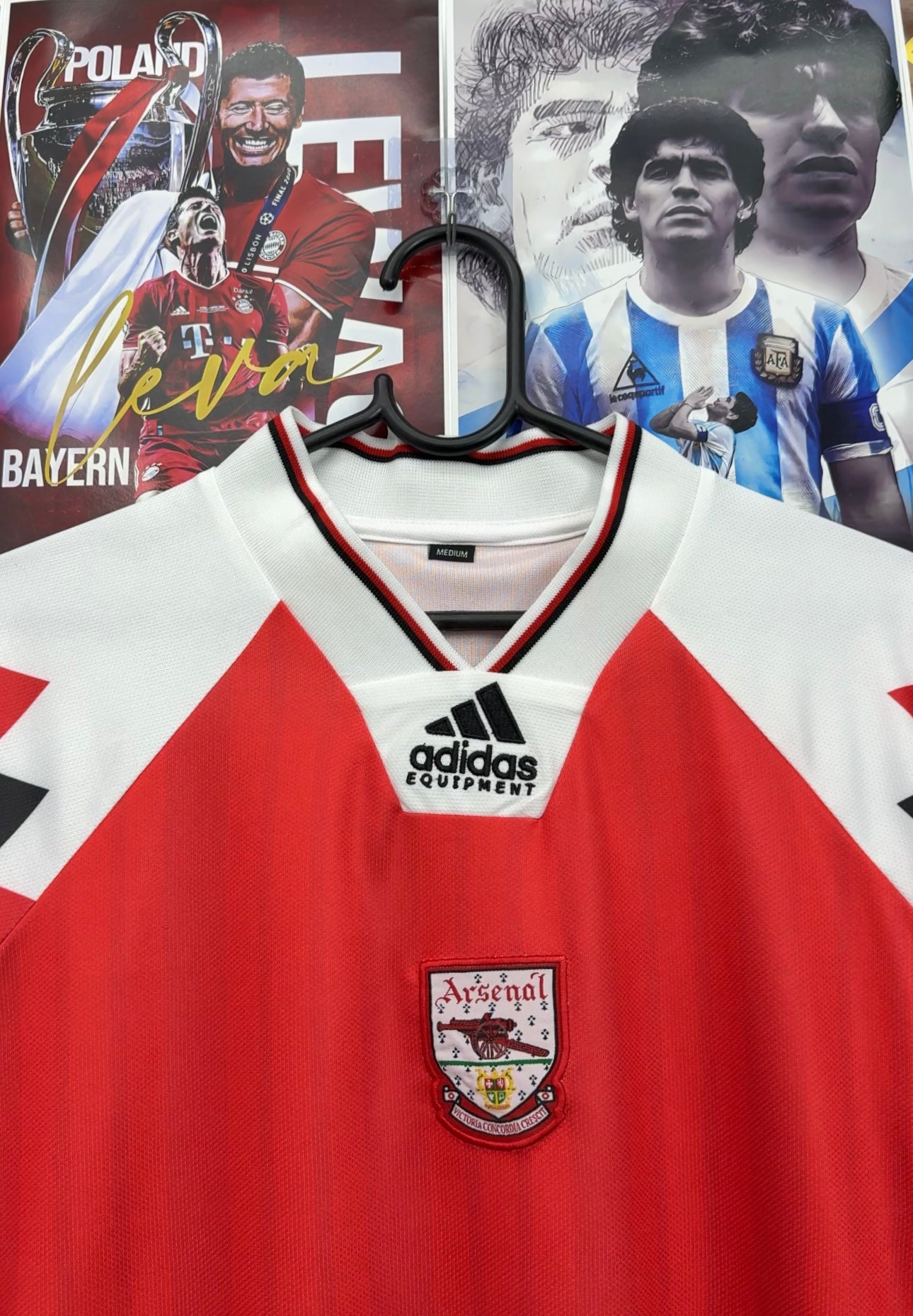 ARSENAL 92-93 V KNITTED OVERSIZED HOME KIT (No Name)