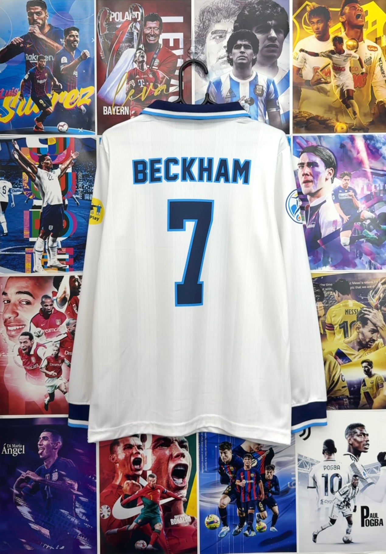BECKHAM ENGLAND 1996 HOME FULL SLEEVE KIT