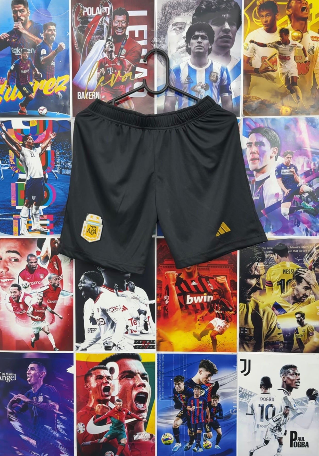 ARGENTINA BLACK SHORTS