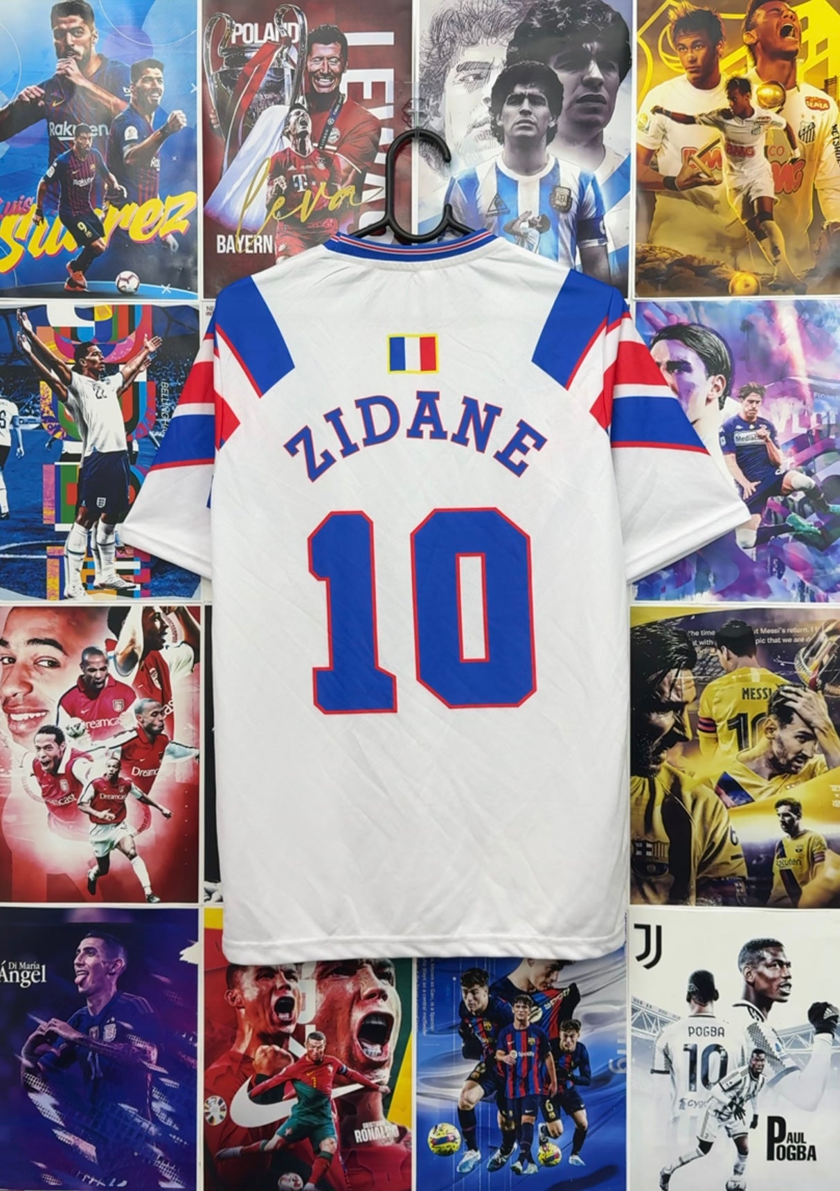 ZIDANE FRANCE 1996 AWAY OVERSIZED KIT