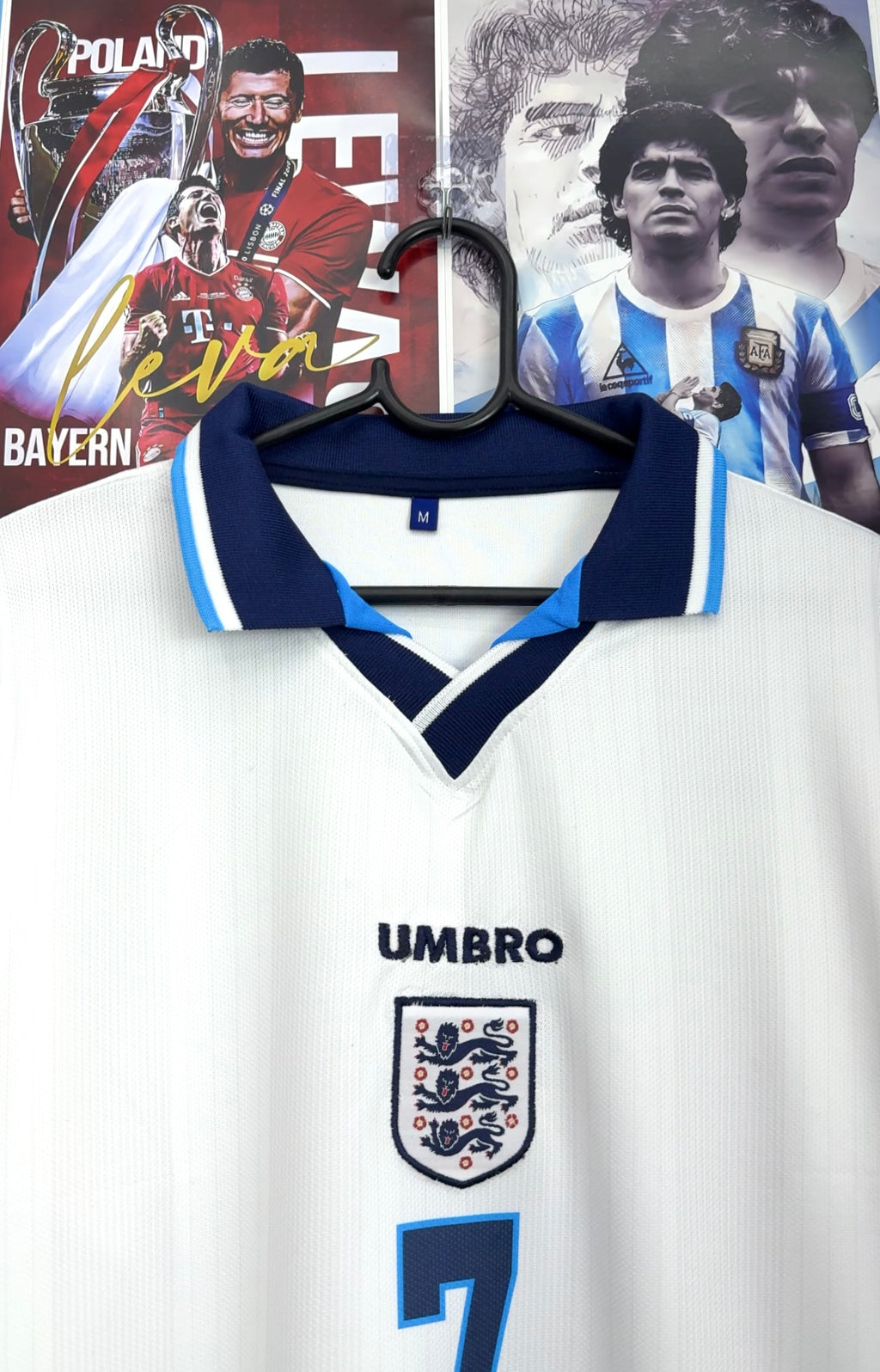 BECKHAM ENGLAND 1996 HOME FULL SLEEVE KIT