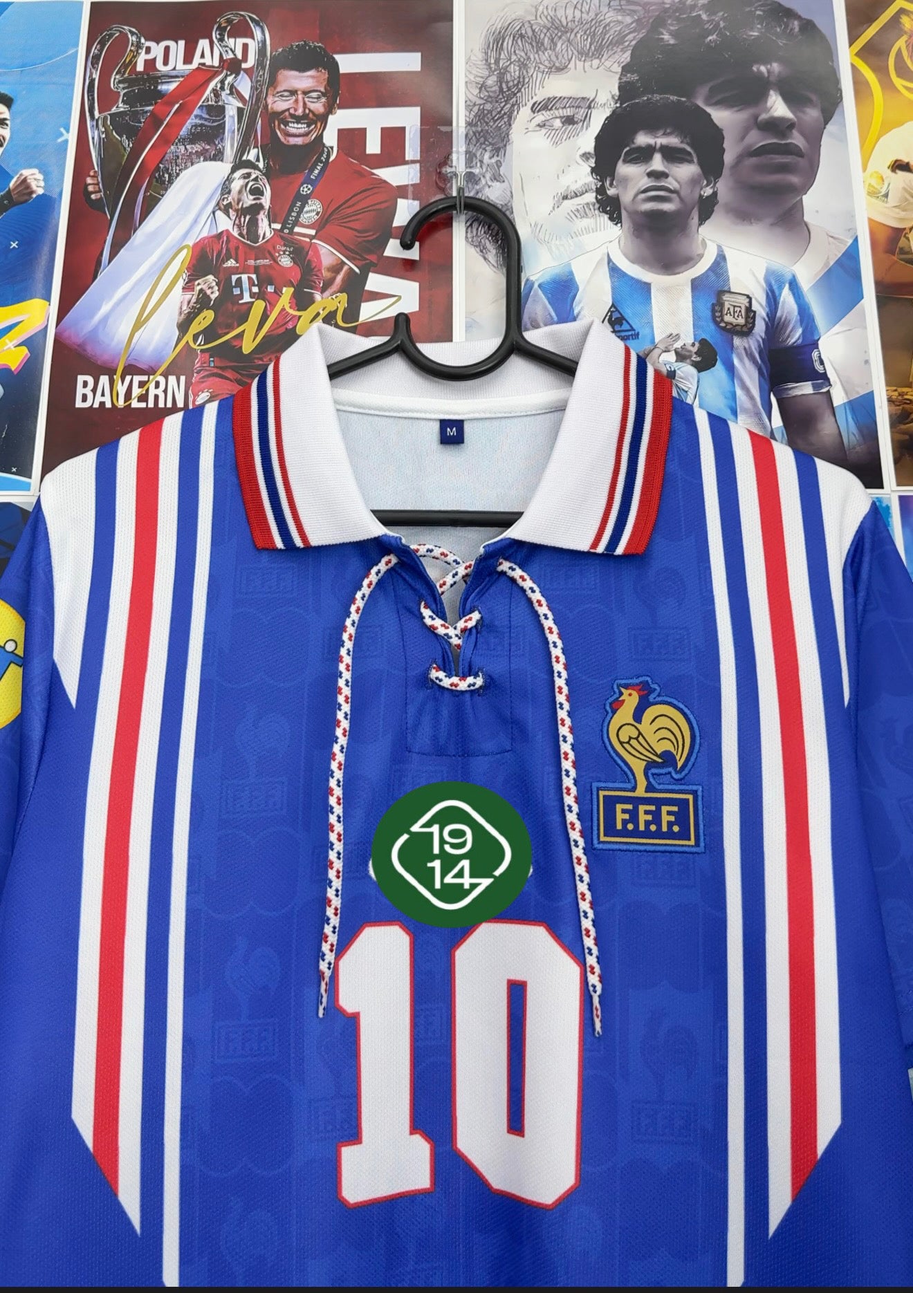 ZIDANE FRANCE 1996 HOME KIT