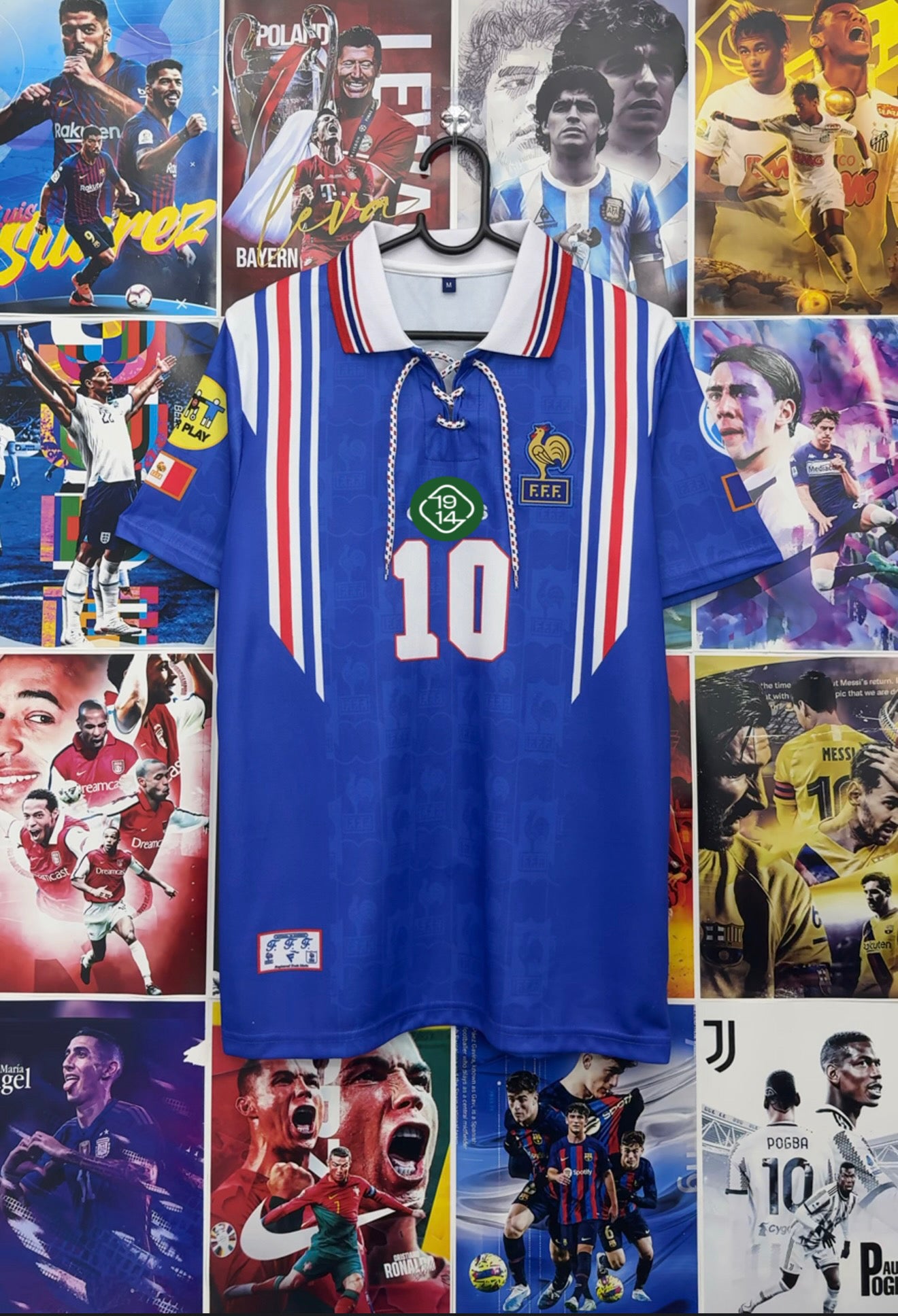 ZIDANE FRANCE 1996 HOME KIT