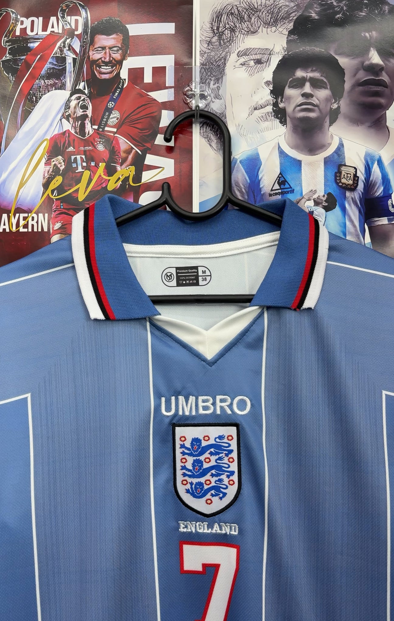 BECKHAM ENGLAND 1996 AWAY FULL SLEEVE KIT
