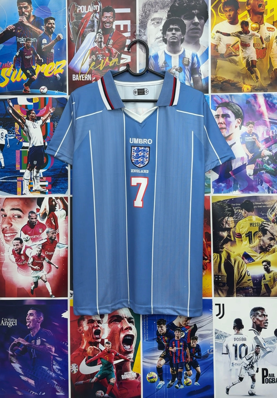 BECKHAM ENGLAND 1996 AWAY KIT