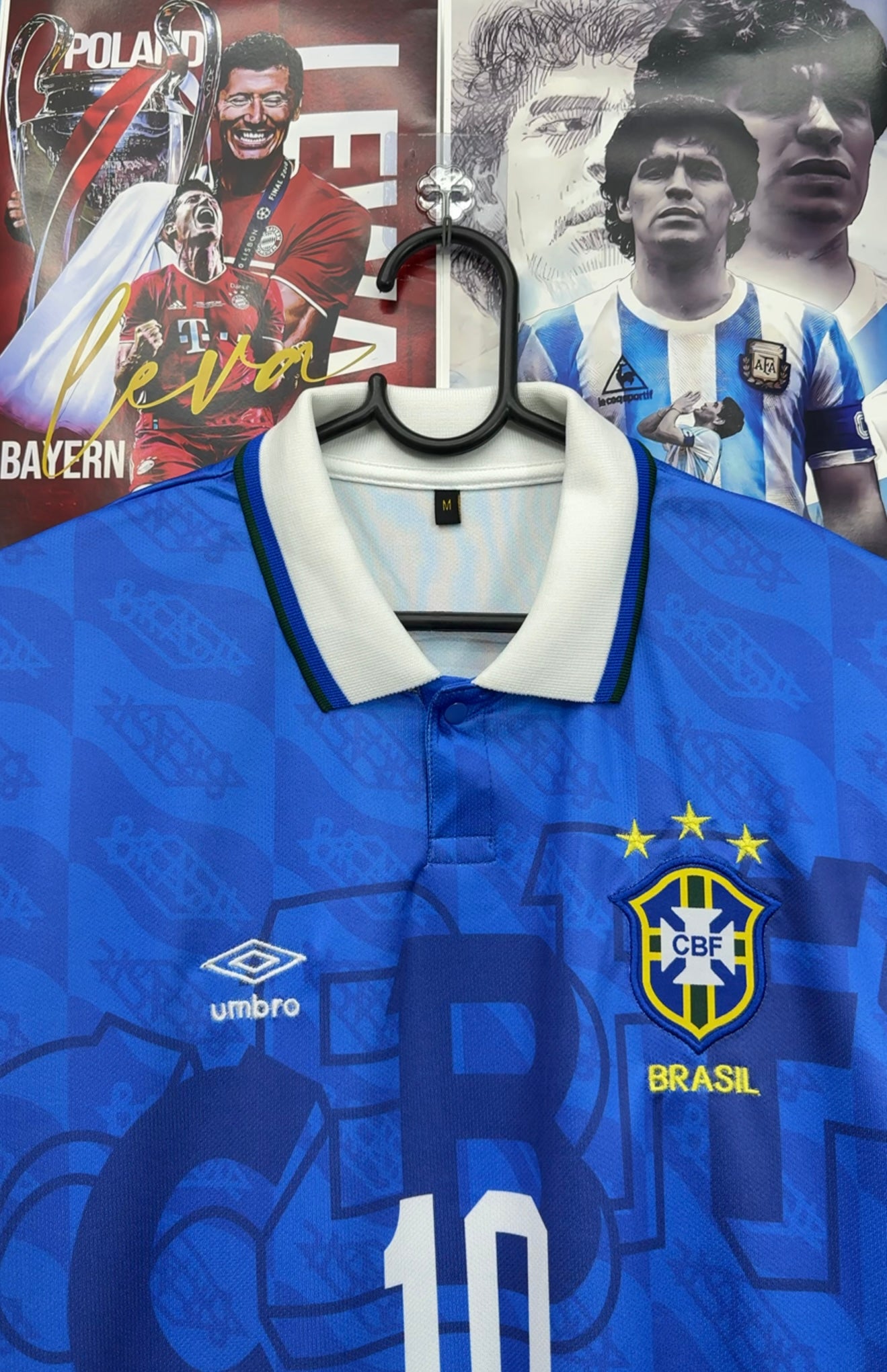 PELE BRAZIL 1992 AWAY OVERSIZED KIT