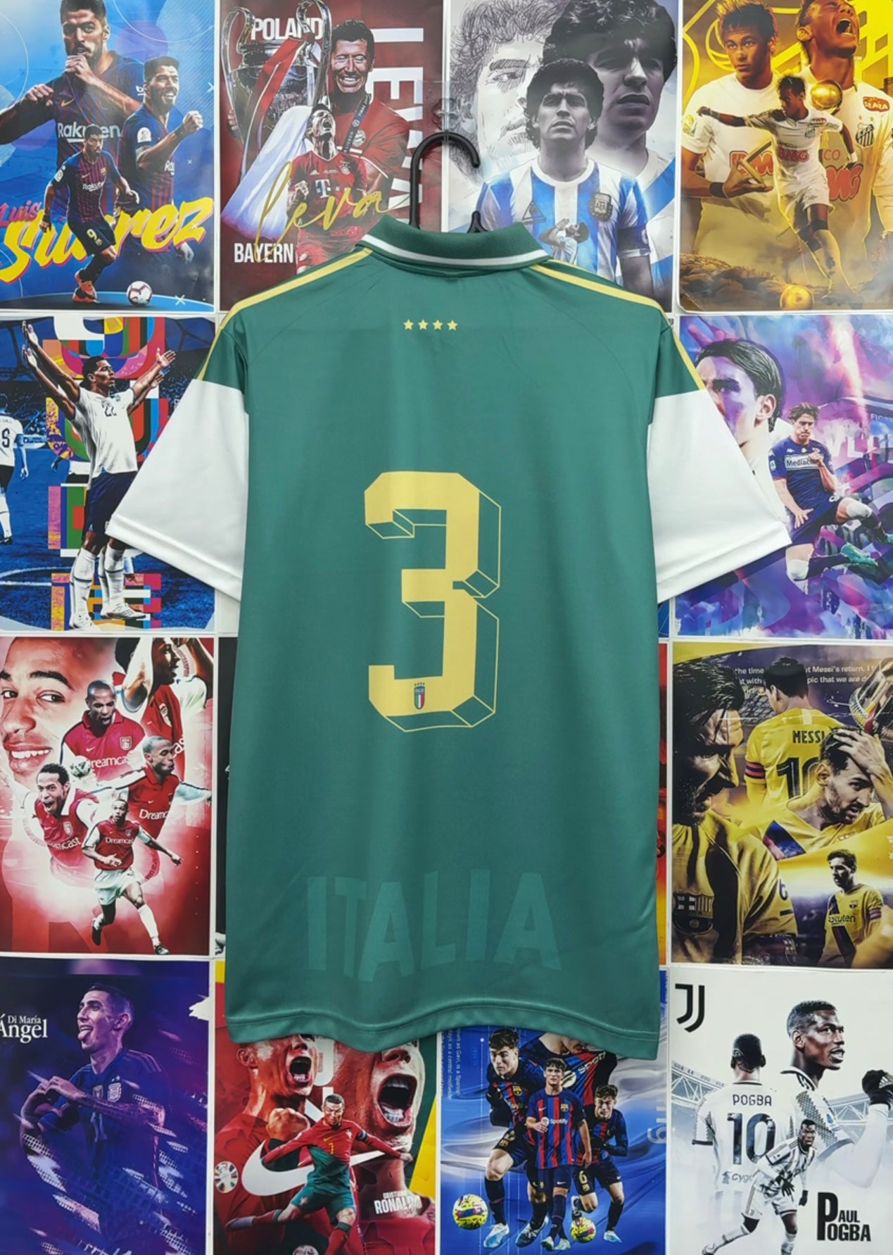 ITALY FIGC GREEN POLO ZIP KIT