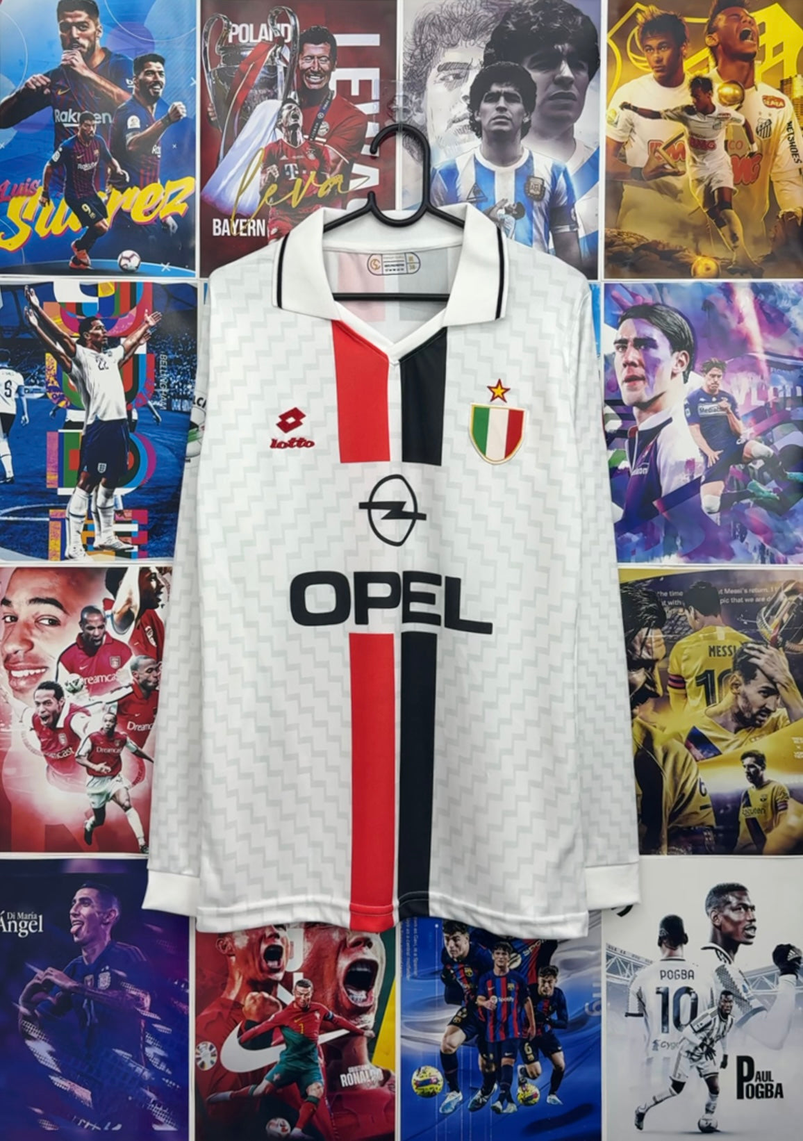 MALDINI MILAN 96-97 AWAY FULL SLEEVE KIT