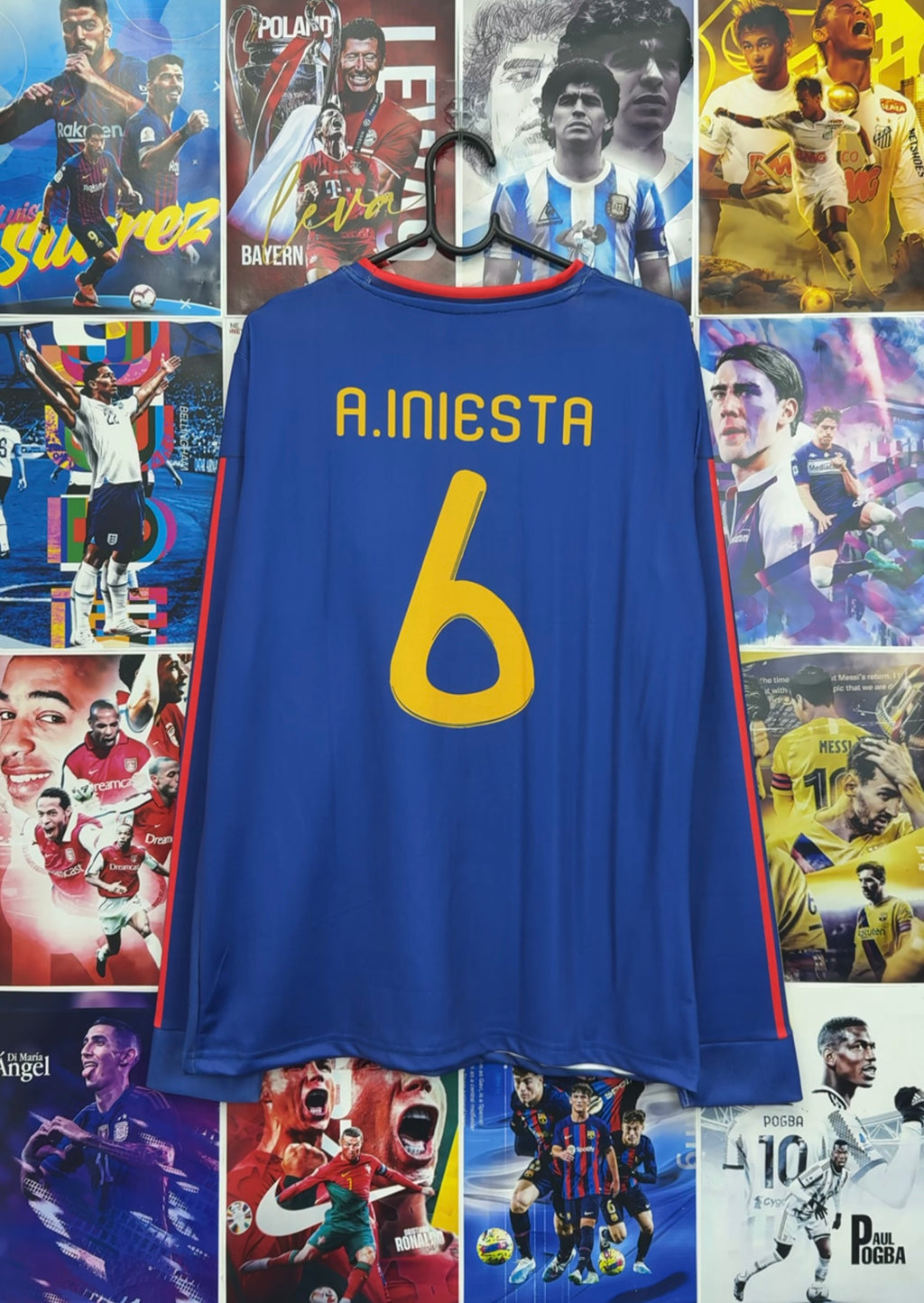 INIESTA SPAIN 2010 AWAY FULL SLEEVE KIT