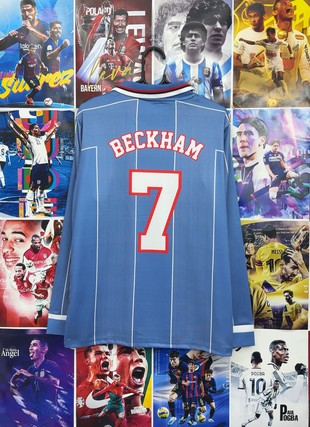 BECKHAM ENGLAND 1996 AWAY FULL SLEEVE KIT