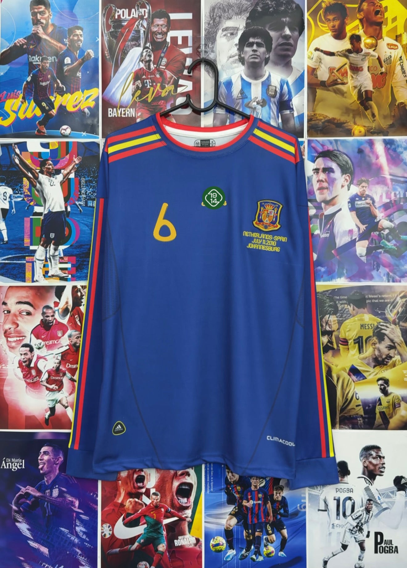 INIESTA SPAIN 2010 AWAY FULL SLEEVE KIT