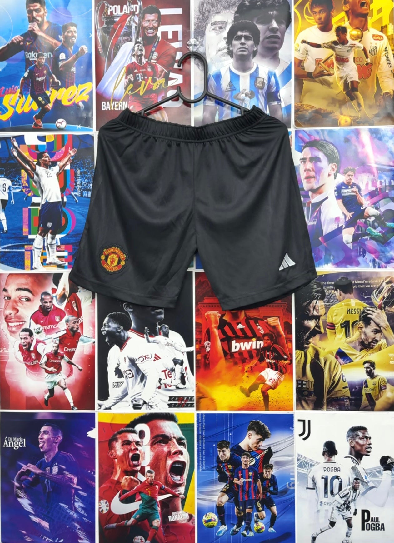 MAN UNITED BLACK SHORTS