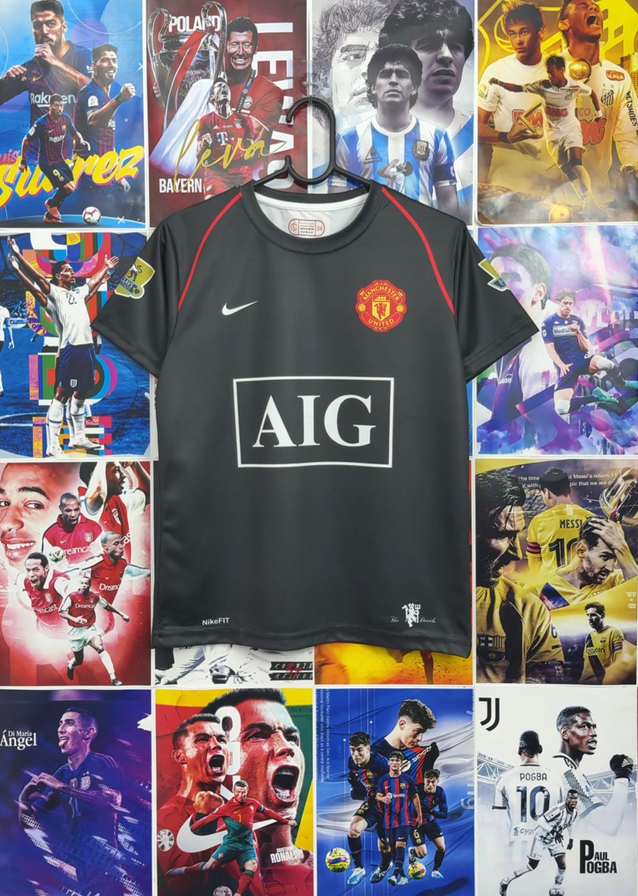 RONALDO MAN UNITED 07-08 AWAY KIDS KIT
