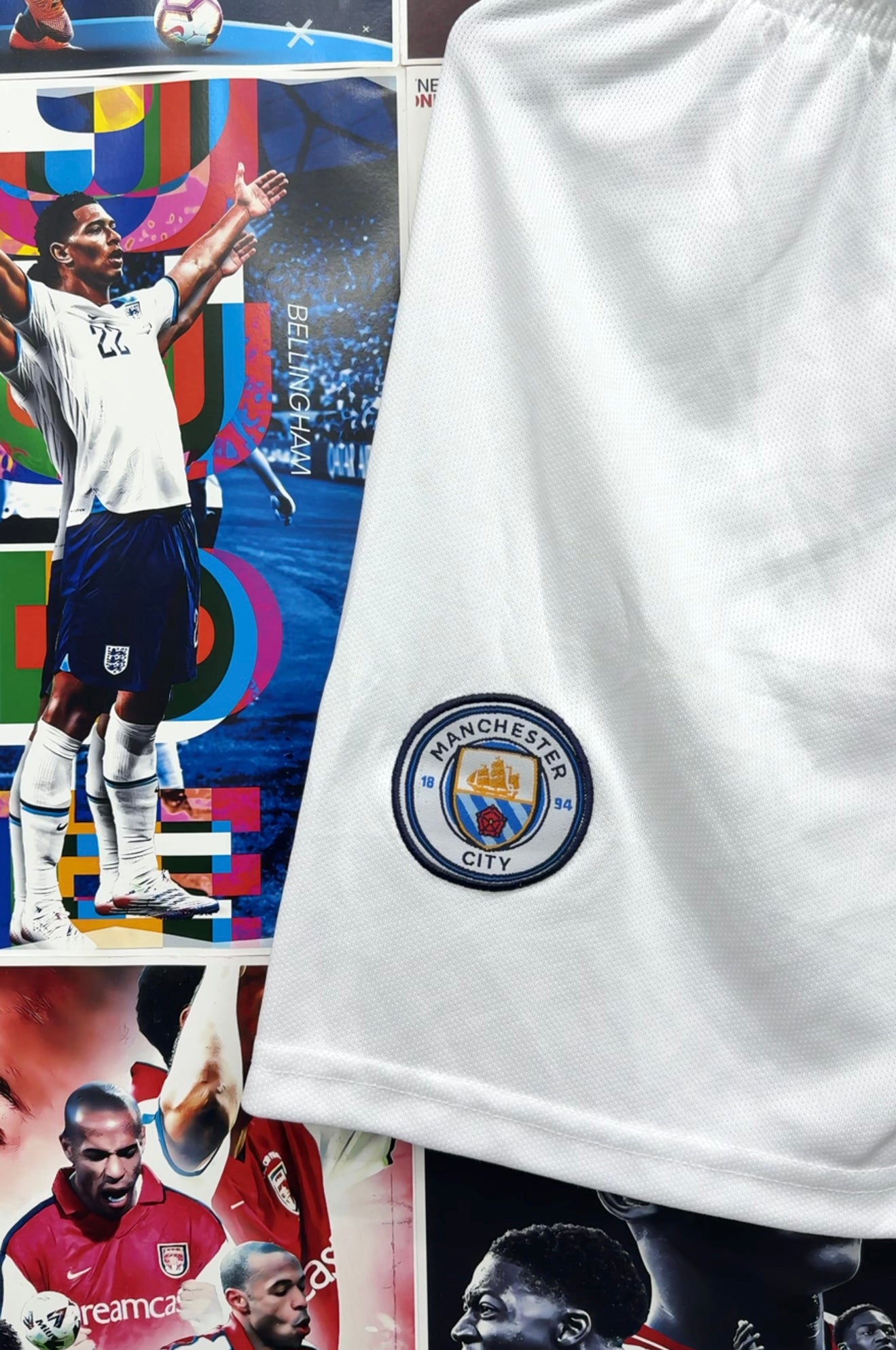 MANCITY WHITE SHORTS