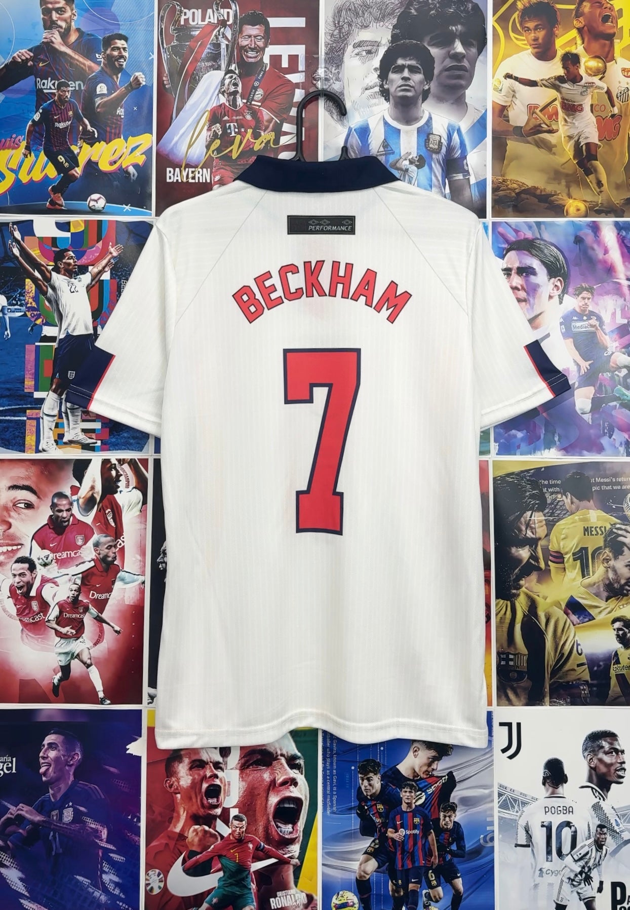 BECKHAM ENGLAND 1998 HOME KIT