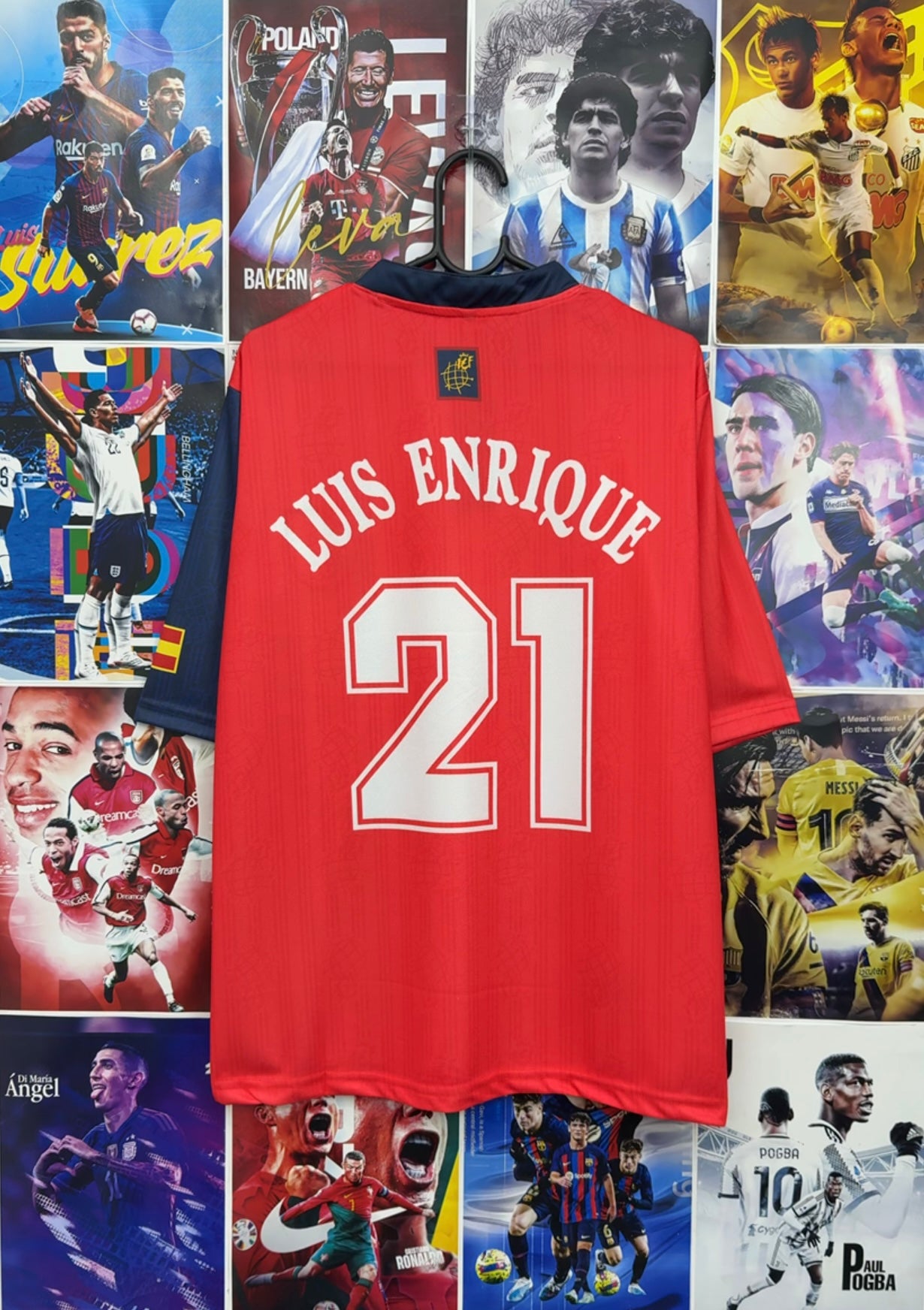 LUIS ENRIQUE SPAIN 1996 HOME OVERSIZED KIT