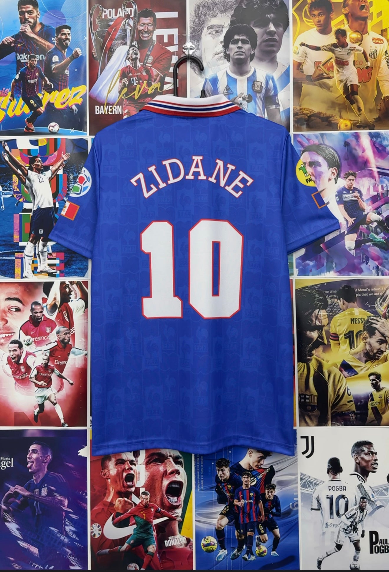 ZIDANE FRANCE 1996 HOME KIT