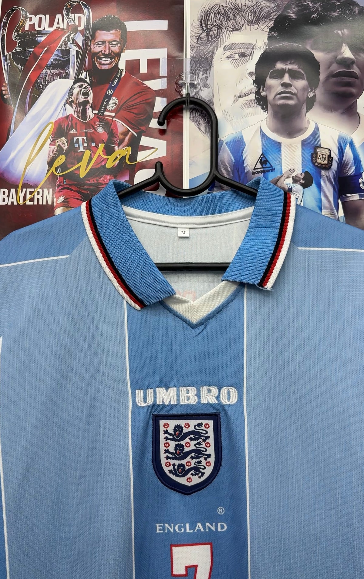 BECKHAM ENGLAND 1996 AWAY KIT
