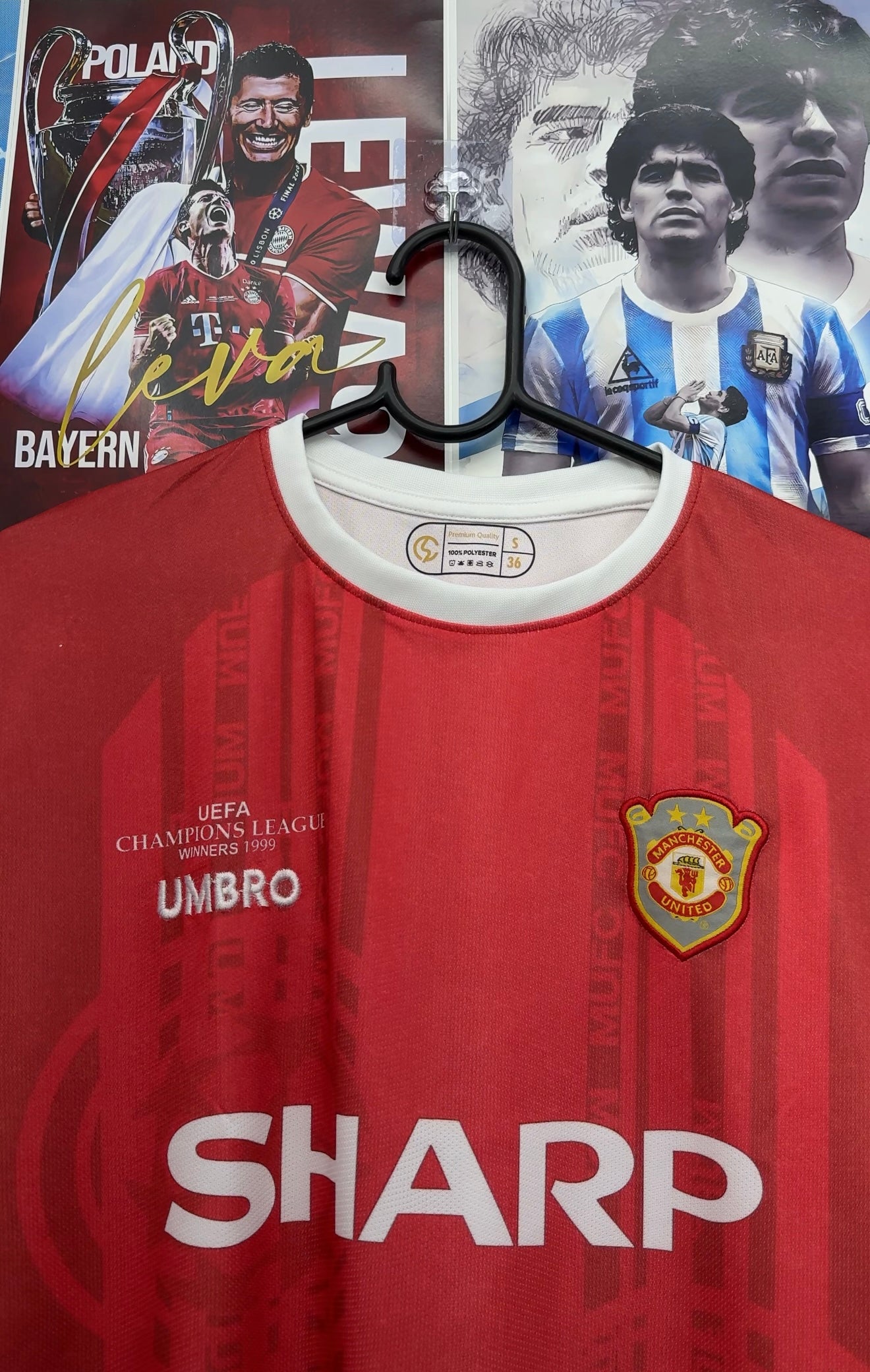 BECKHAM MAN UNITED 99-00 HOME OVERSIZED KIT