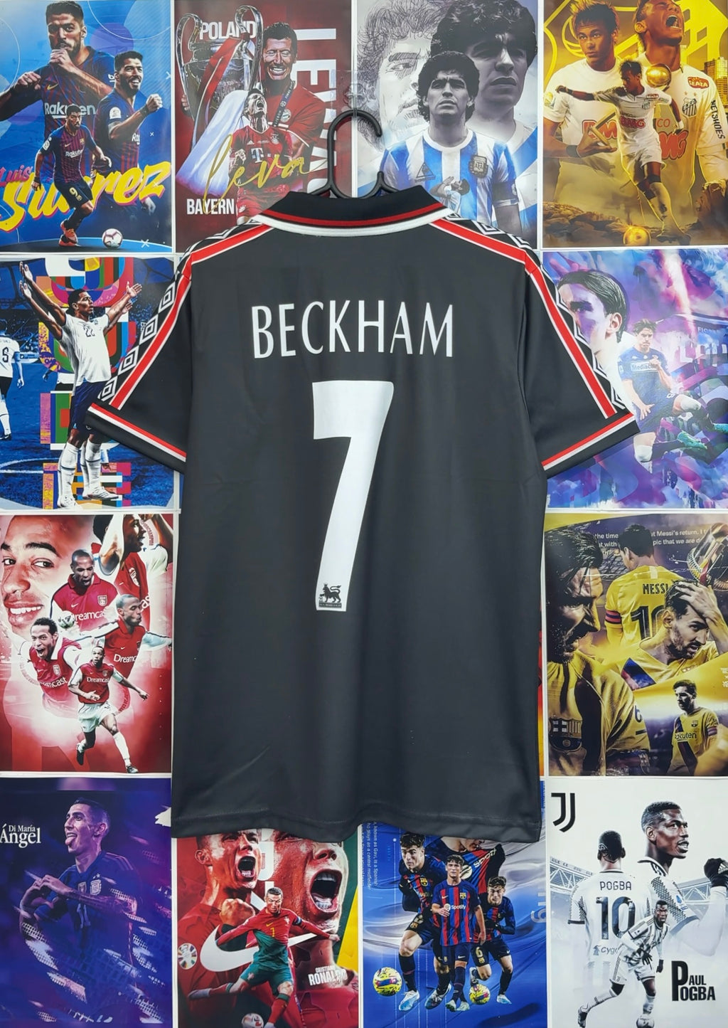 BECKHAM MAN UNITED 98-99 BLACK KIT