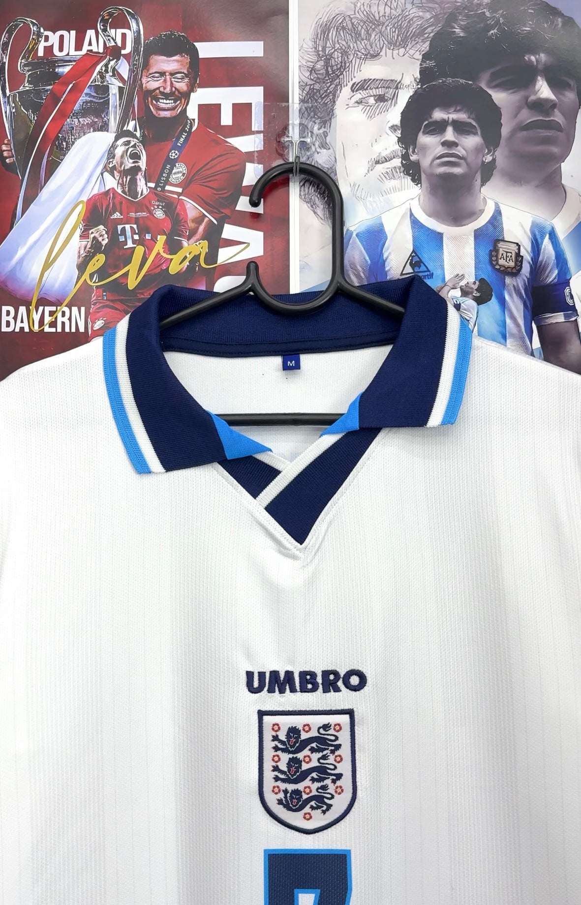 BECKHAM ENGLAND 1996 HOME KIT