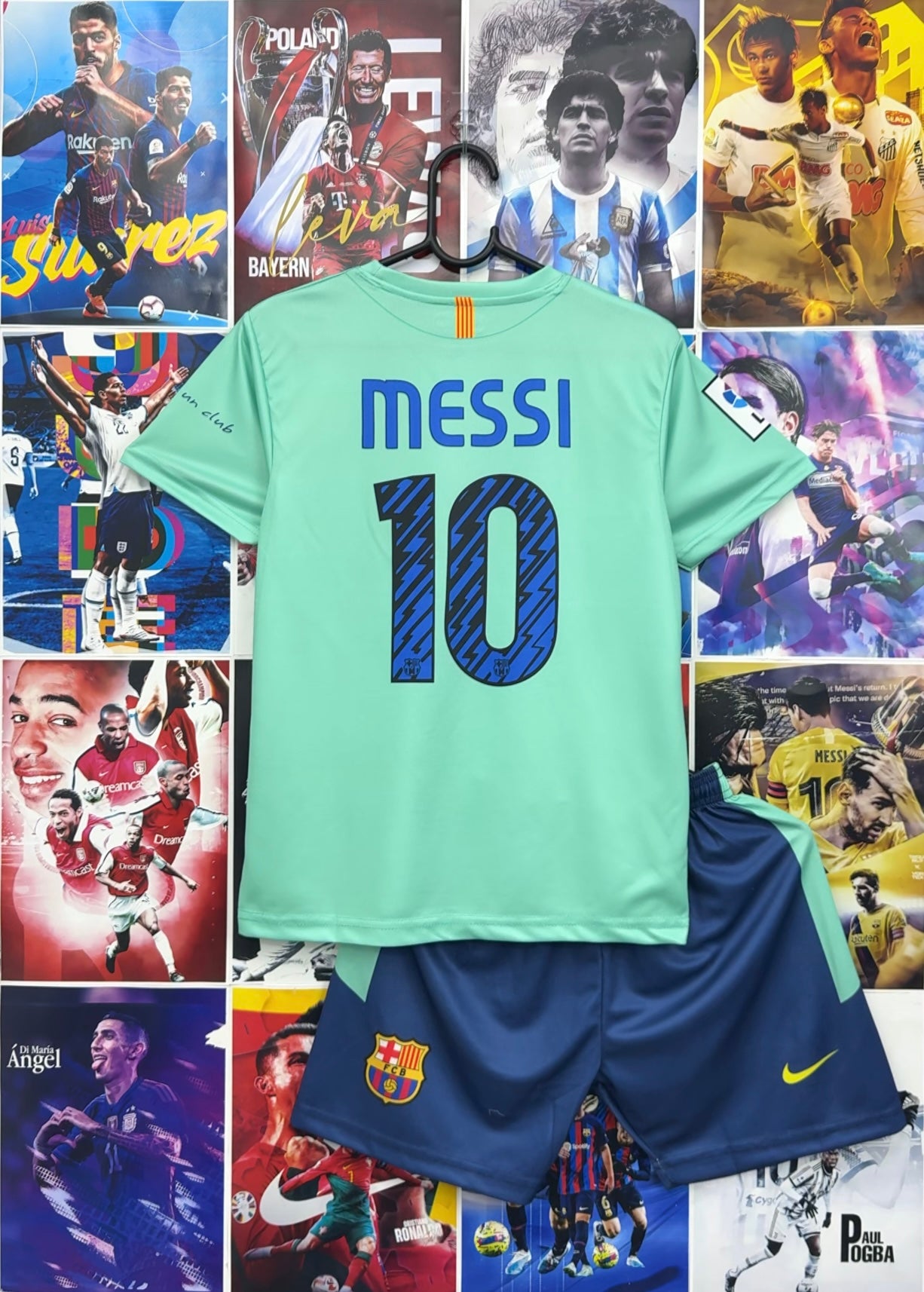MESSI BARCA 10-11 AWAY KIDS SET